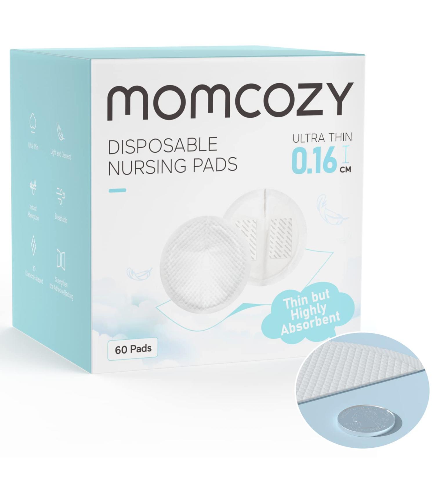 Momcozy Ultra-Thin Disposable Nursing Pads - 60 Count Pack, Absorbent and Breathable Breast Pads for Continuous Dryness and Comfort - Buy Online on SooperMarket.com