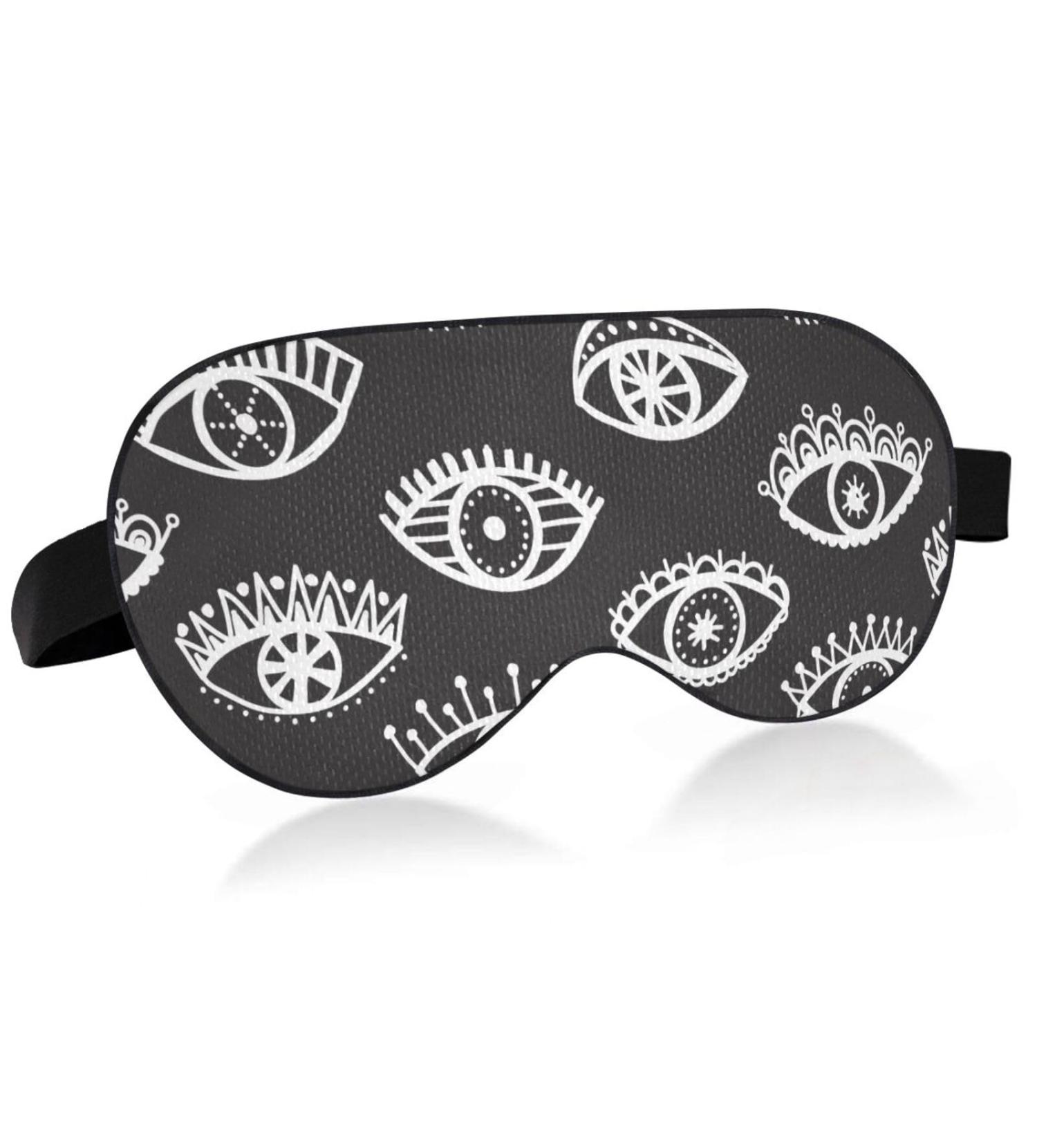 Haskirky Light Blocking Eye Mask - Breathable & Adjustable for Men and Women | Ideal for Travel, Yoga, Meditation, Office Deep Sleep | Comfortable Ethnic Tribal Design - Buy Online on SooperMarket.com