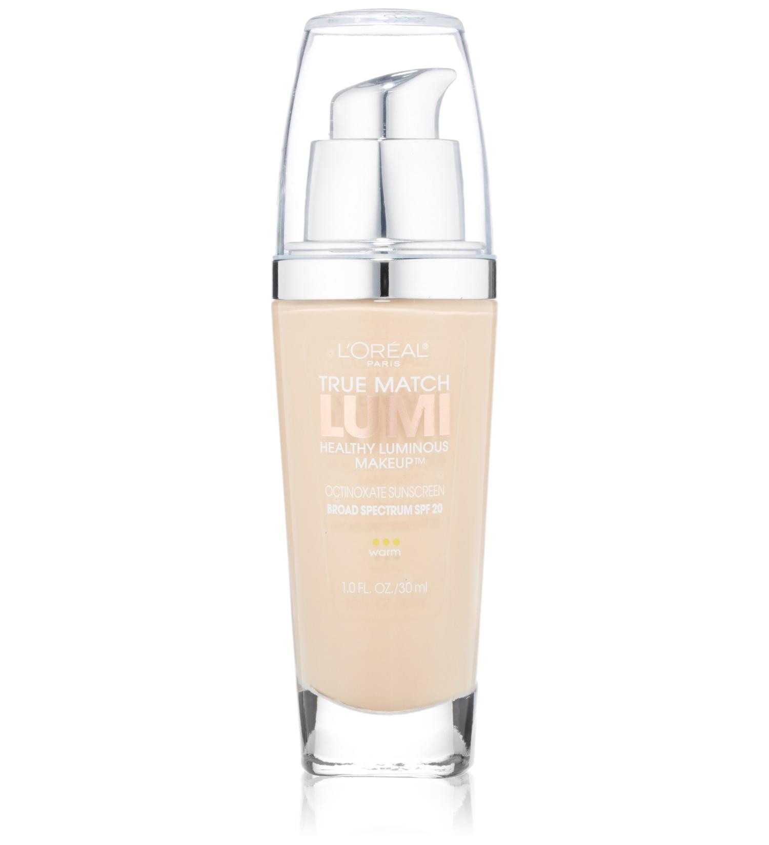 L'Or al Paris True Match Lumi Healthy Luminous Makeup  W1-2 Porcelain/Light Ivory  1 fl. oz.