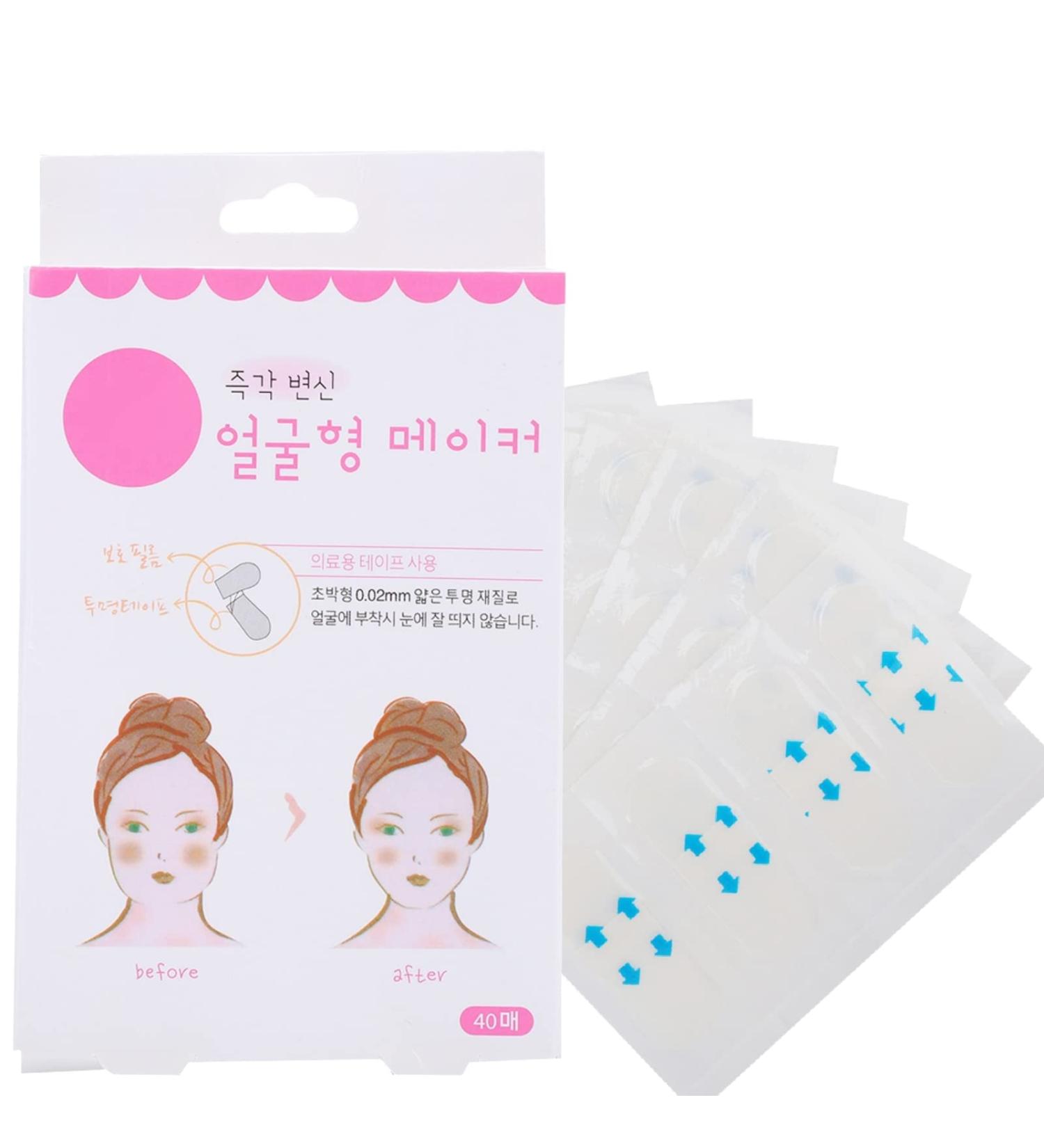 40PC Invisible Lift Face Stickers - Skin Tightening Makeup Pads for Folds & Wrinkles - Buy Online on SooperMarket.com