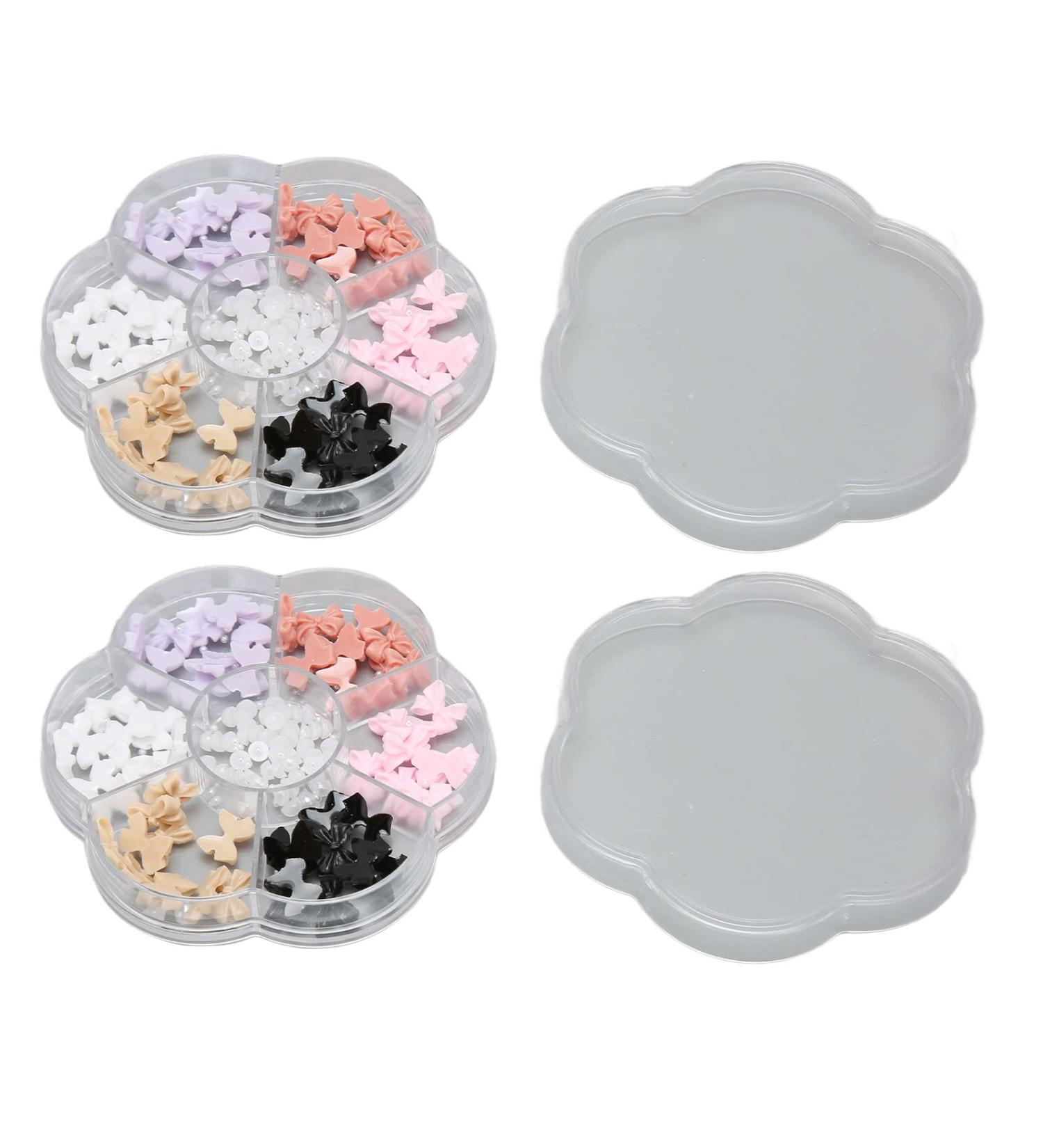 2 Boxes Nail Art Decoration Mixed Color Nail Rhinestones with Different Shapes Flatback Safe Nail Art Supplies for Girl Women Multifunctional DIY Nail Accessories for Home Salon - Buy Online on SooperMarket.com