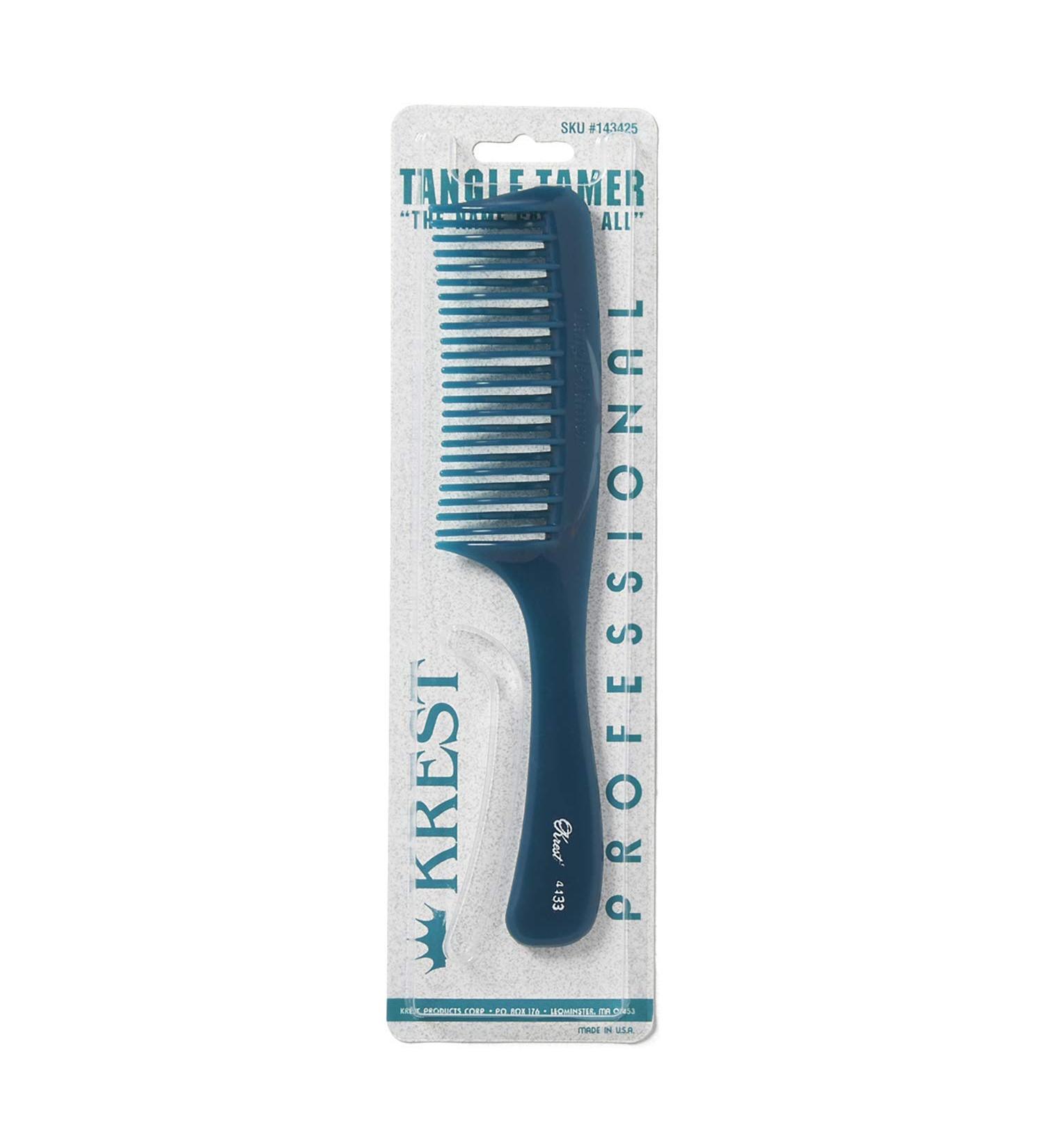 Krest Teal Tangle Tamer Curved Tooth Comb - Detangle Hair Effortlessly - Buy Online on SooperMarket.com