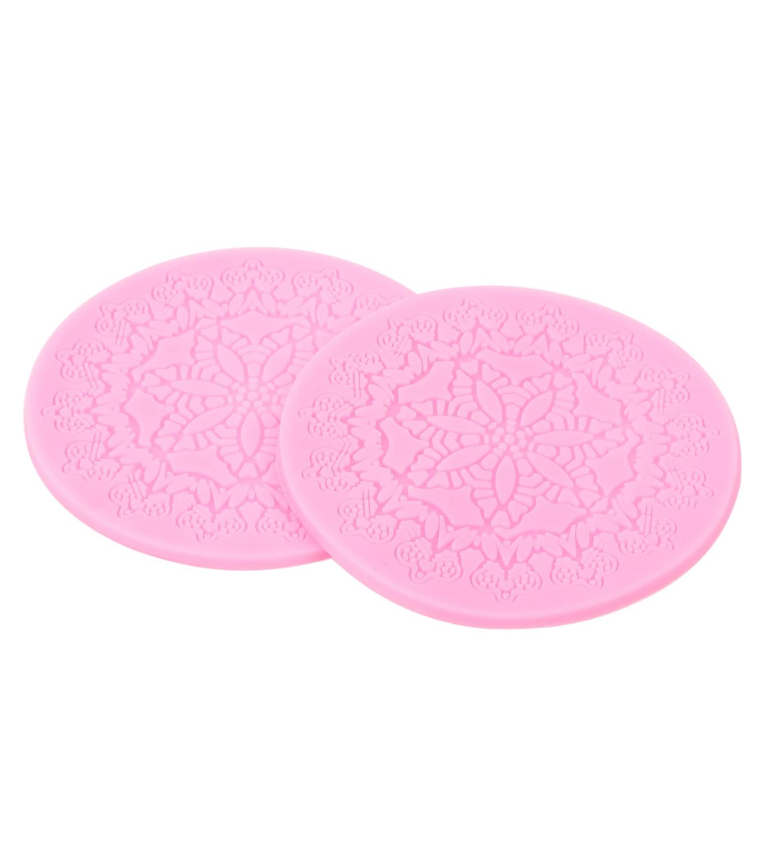 2pcs Silicone Chocolate Mold Fondant Lace Mat Silicone Dessert Mould Silicone Lace Mold Non Stick Baking Pan Clay Tool Decor Hosuehold Baking Supplies Self Made Silica Gel Mold Pad 12X12X0.5CM - Buy Online on SooperMarket.com