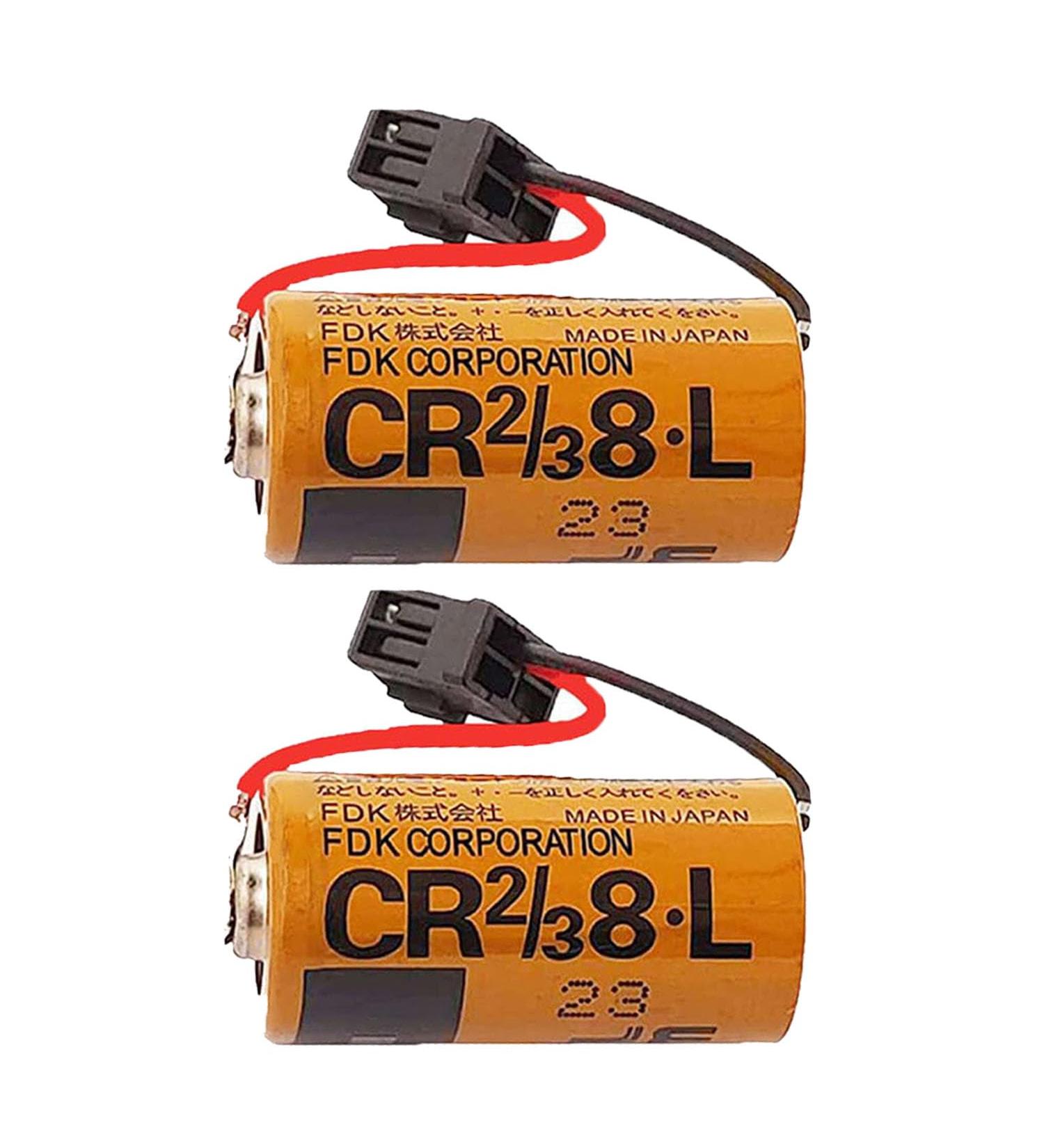 Buy 2 Pack 3V 2000mAh CR2/38.L Battery for Fuji CR2/3 8.L FDK CR17/33 - International Shipping Available - Buy Online on SooperMarket.com