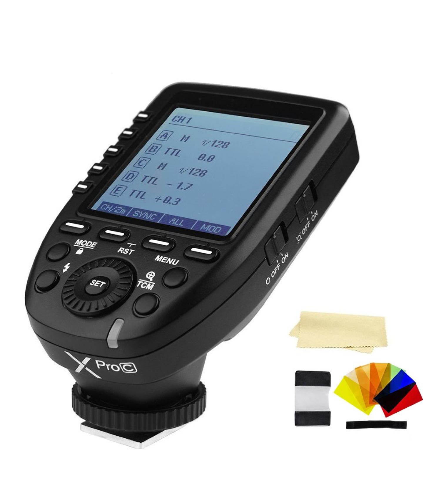 Godox XPro-C E-TTL 2.4G Wireless Flash Trigger for Canon Cameras | High-Speed Sync, 1/8000s | 11 Functions, 16 Groups, 32 Channels - Buy Online on SooperMarket.com