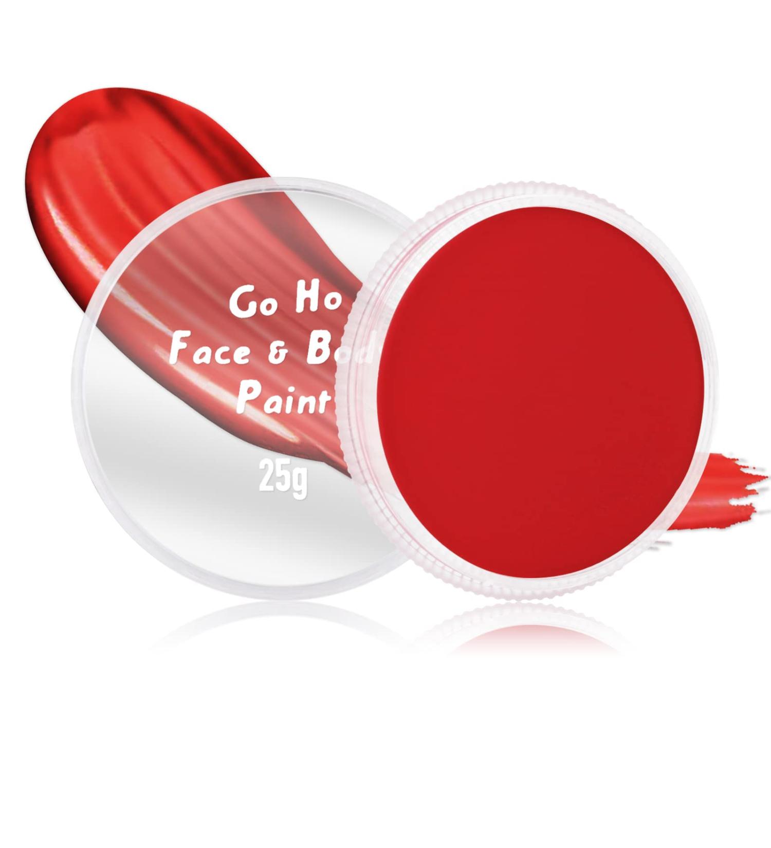 Go Ho Red Face Body Paint Makeup 25g - Professional Water-Based Creamy to Gel Body Painting Palette for Cosplay, SFX, Costumes, Festivals, Halloween - Buy Online on SooperMarket.com