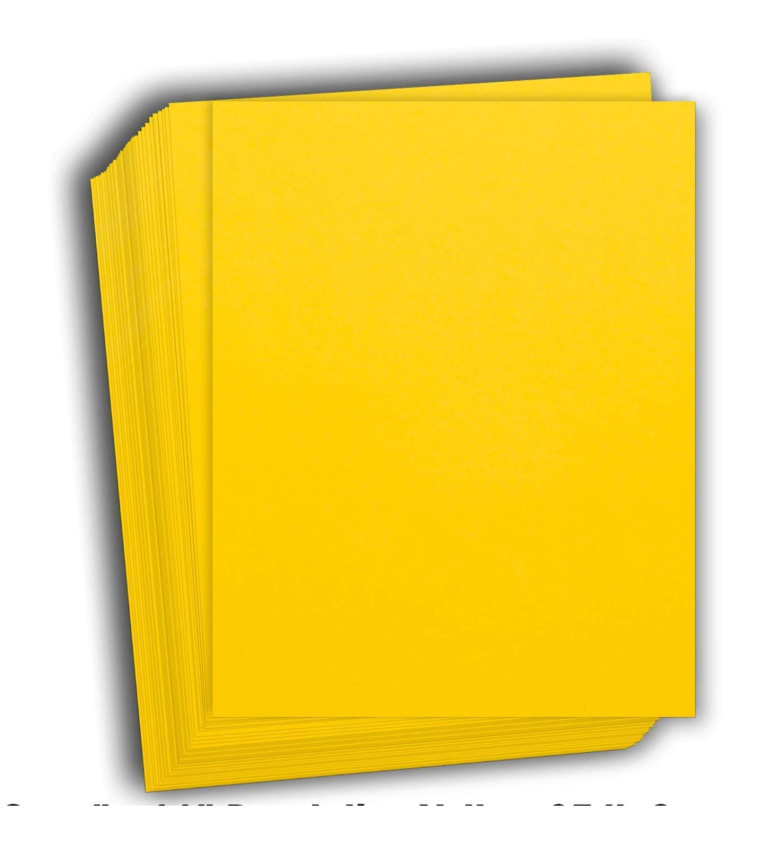 Hamilco Dandelion Yellow Cardstock Scrapbook Paper 8.5 x 11 - 50 Pack - Buy Online on SooperMarket.com