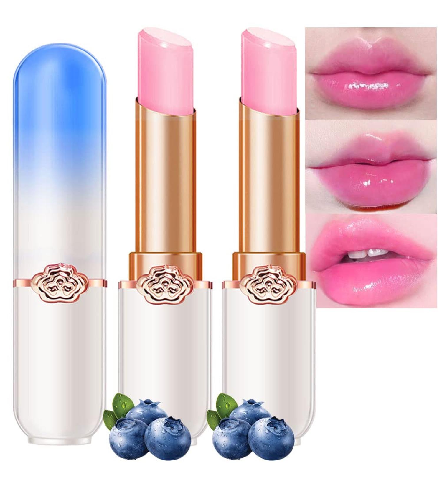 EVPCT Blueberry Tinted Lip Balm Set - Long Lasting Color Change Lipstick Gift for Women & Girls - Korean Mood Lip Tint Gloss - 2 Count - Buy Online on SooperMarket.com