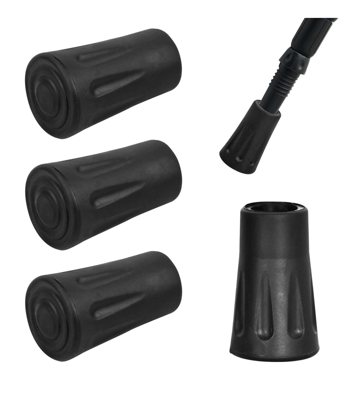 Buy 4 Rubber Buffers for Hiking Sticks - Replacement Tips for Nordic Walking & Crutches | 12mm Anti-Slip Design - Buy Online on SooperMarket.com