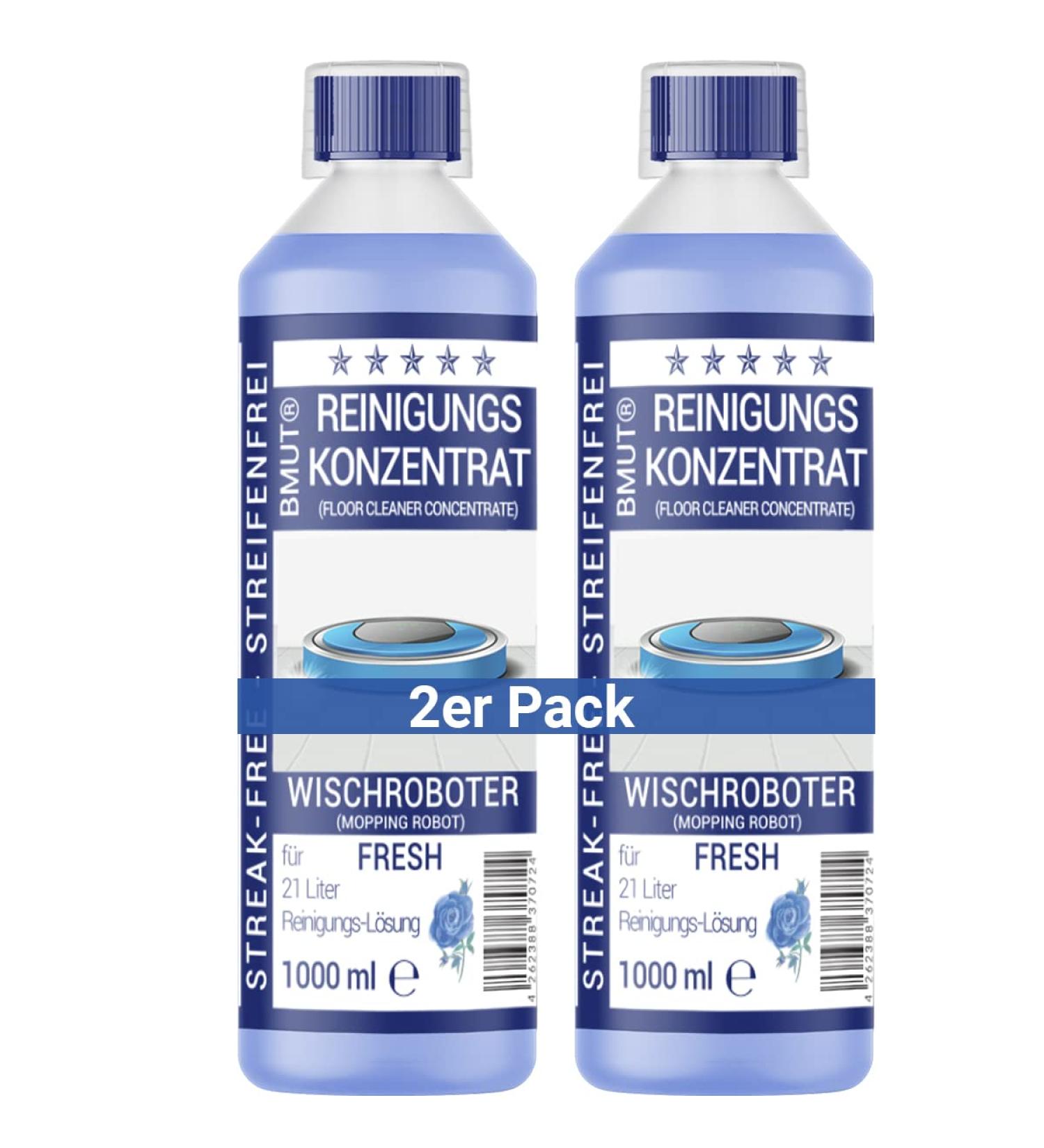 2x 1000ml Wiping Robot Cleaning Agent Concentrate - Strip-Free & Foam Arm with Fresh Fragrance | Suction Wiper Soil Cleaner 2L (1-Pack) - International Shipping Available - Buy Online on SooperMarket.com