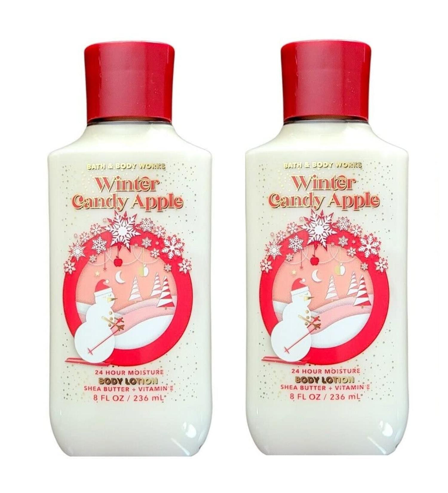 Bath and Body Works Winter Candy Apple Super Smooth Body Lotion 8 Oz -2 Pack (Winter Candy Apple)