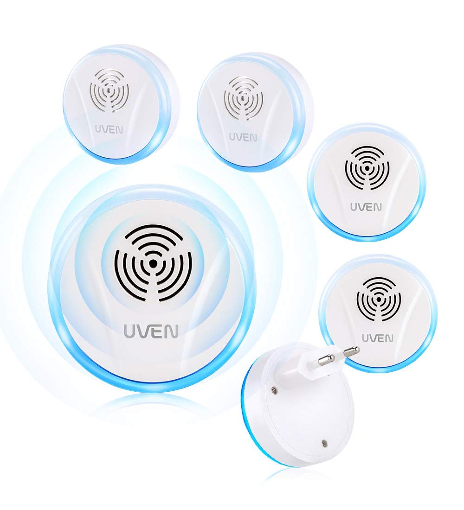 Ultrasound Pest Control | 6-Piece Electric Insect Repeller for Mosquitoes Mice Spiders & More | Effective Interior Plug-In Solution - Buy Online on SooperMarket.com