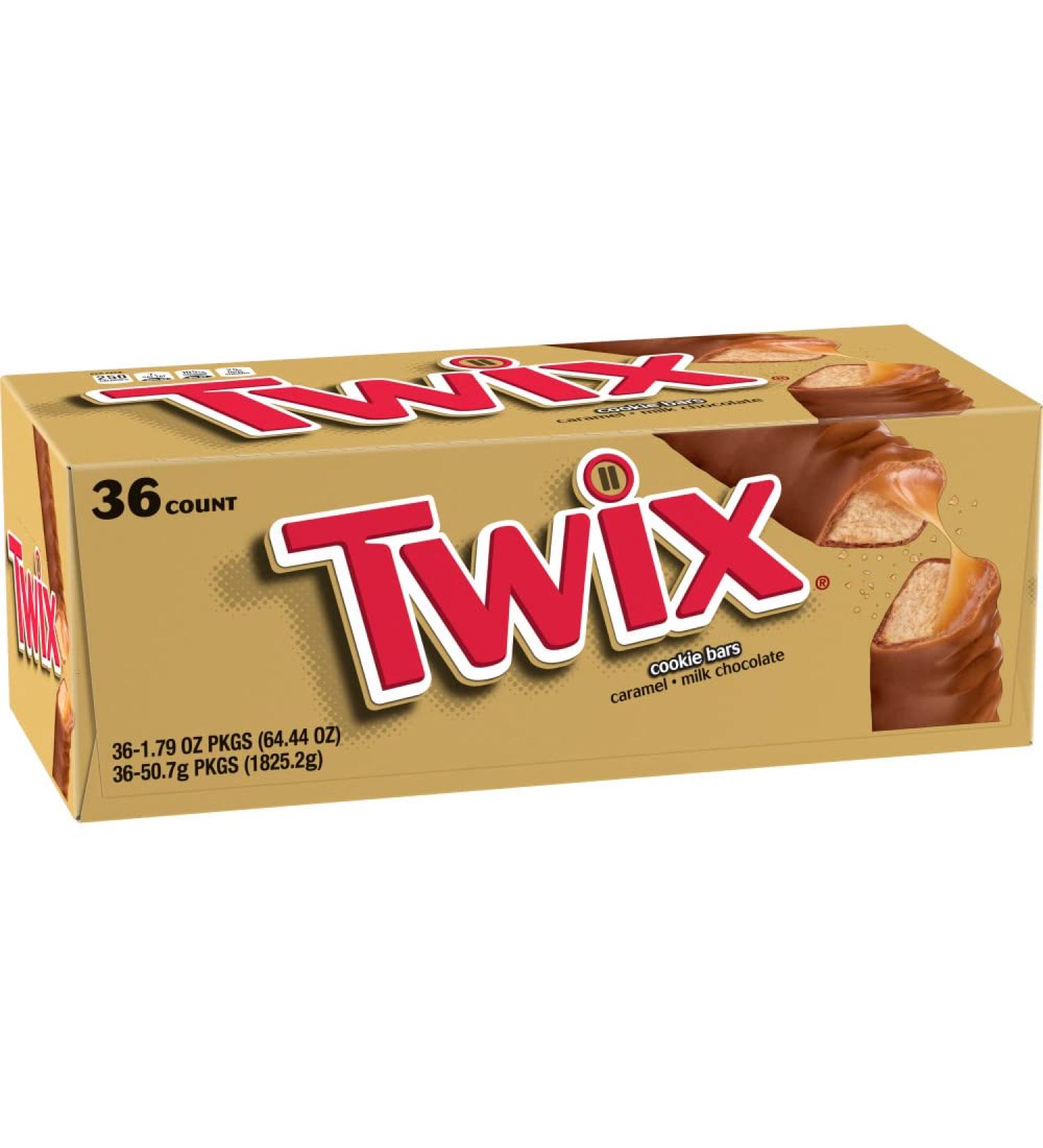Twix Caramel Chocolate Cookie Candy Bar 36 ct - Full Size Pack of 1 - Buy Online on SooperMarket.com