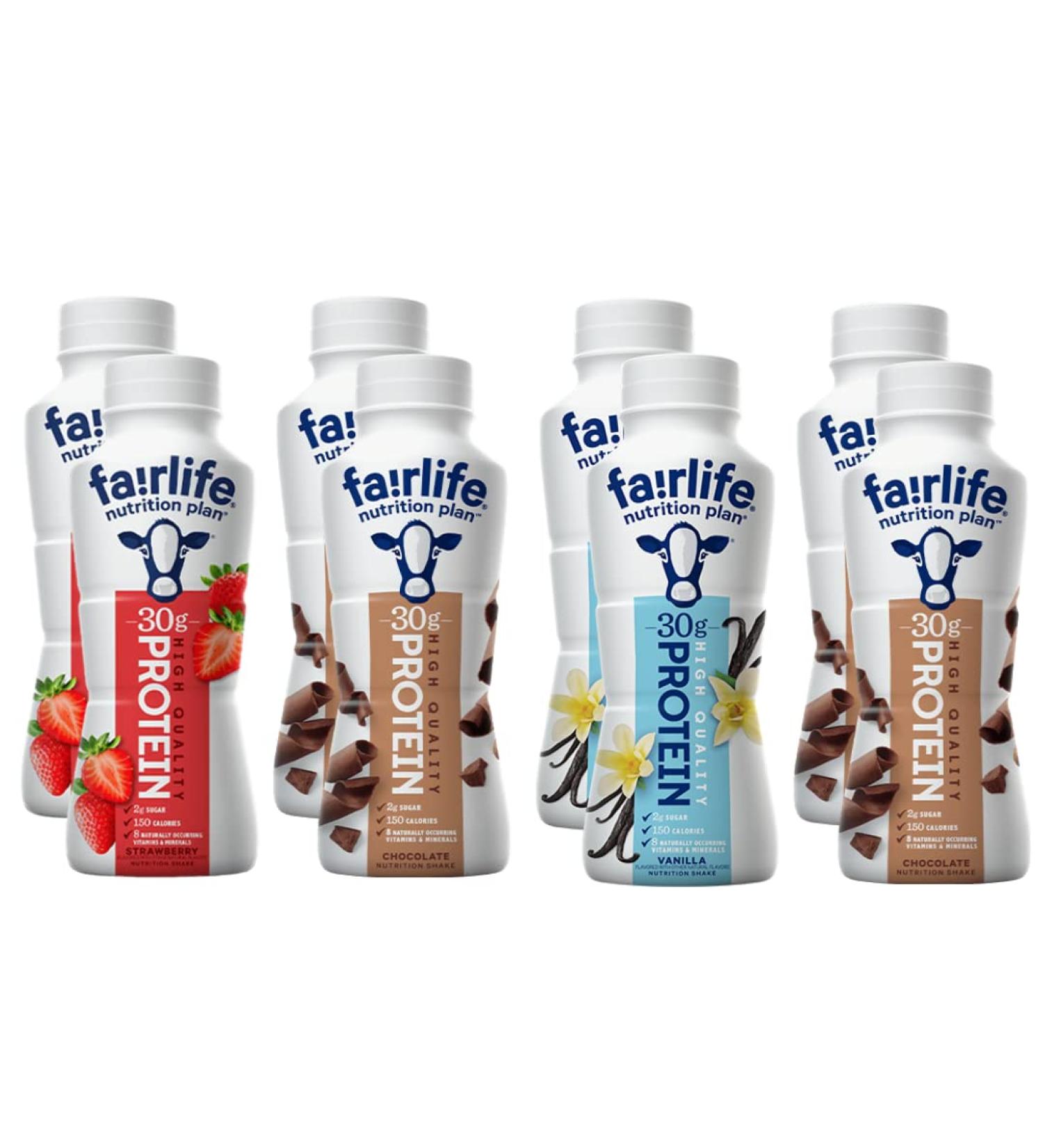 Fairlife Nutrition Plan High Protein Shake Assorted Variety Pack Sampler - 11.5 Fl Oz (8 Pack)