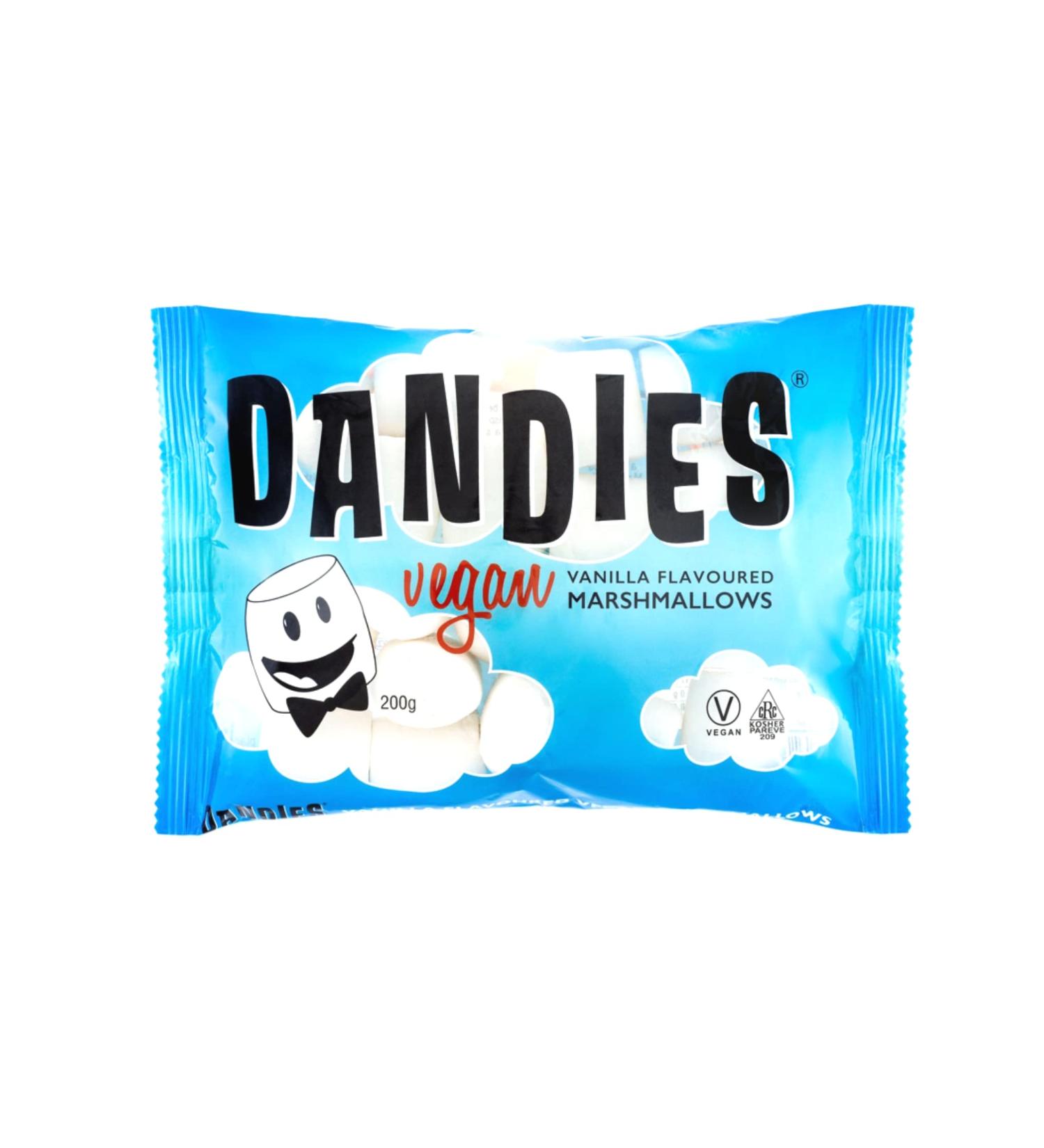Dandies Vegan Marshmallows | Perfect for BBQ, Bonfires & S'mores | Gelatine-free | 200g - Buy Online on SooperMarket.com