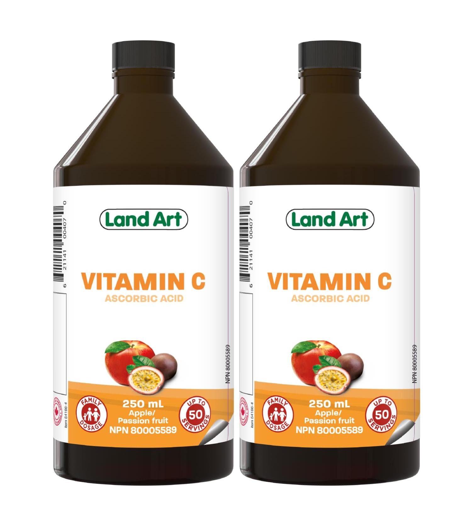 Vitamin C 250ml Immune System Support - Liquid Formula for Maximum Absorption - for Kids and Adults - Great Taste - Vegan - Non-GMO Gluten Free No Sugar Added - Made in Canada (Pack of 2) 250 ml (Pack of 2) - Buy Online on SooperMarket.com