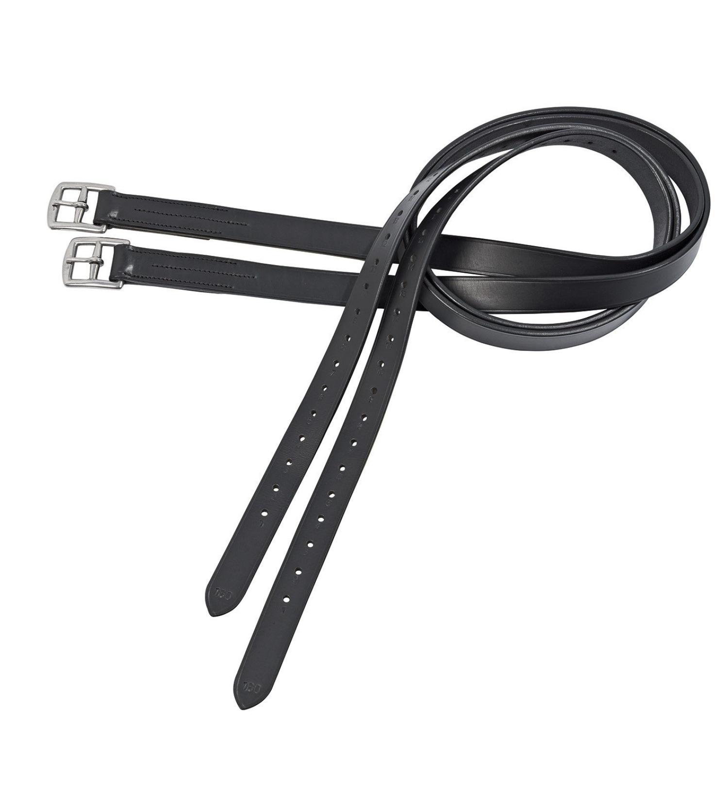 Stirrup leathers Advanced-Curved black fitting: stainless steel length 160 cm