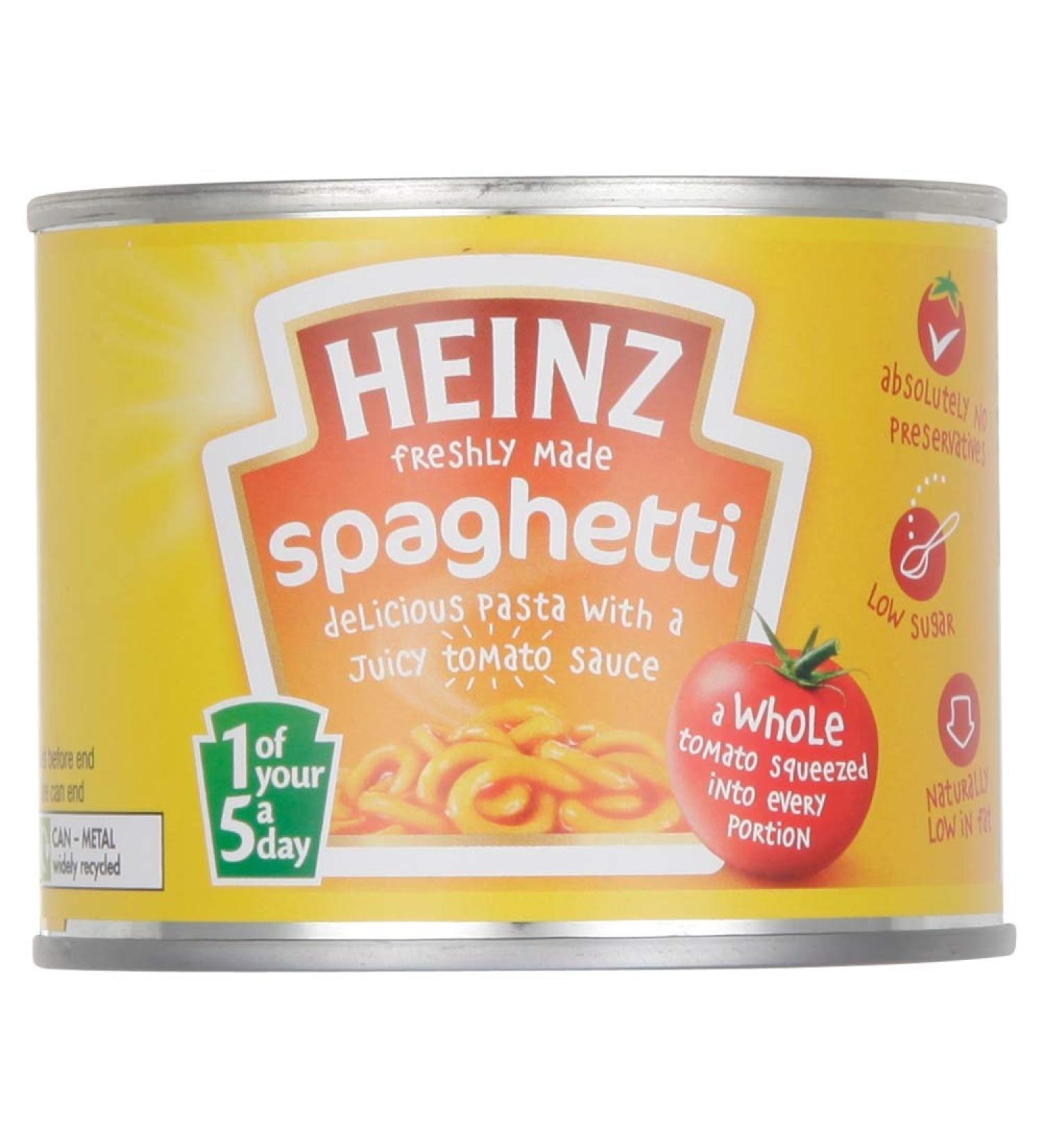 Heinz Spaghetti in Tomato Sauce 200g - Authentic Italian Spaghetti in Rich Tomato Sauce (1 Pack) - Buy Online on SooperMarket.com