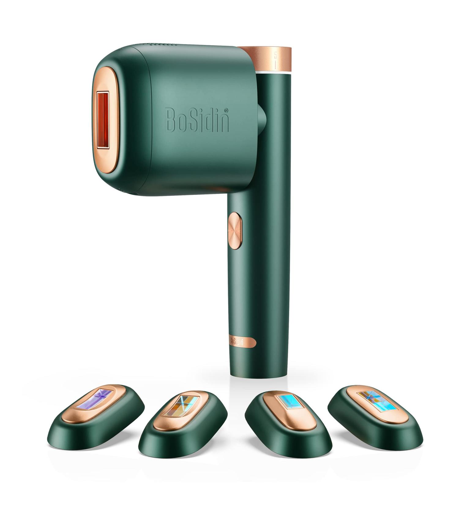 BoSidin Pro Permanent Hair Removal Device - Precision for Facial Peach Fuzz, Underarms, Bikini Line, and Legs (Green) - Buy Online on SooperMarket.com