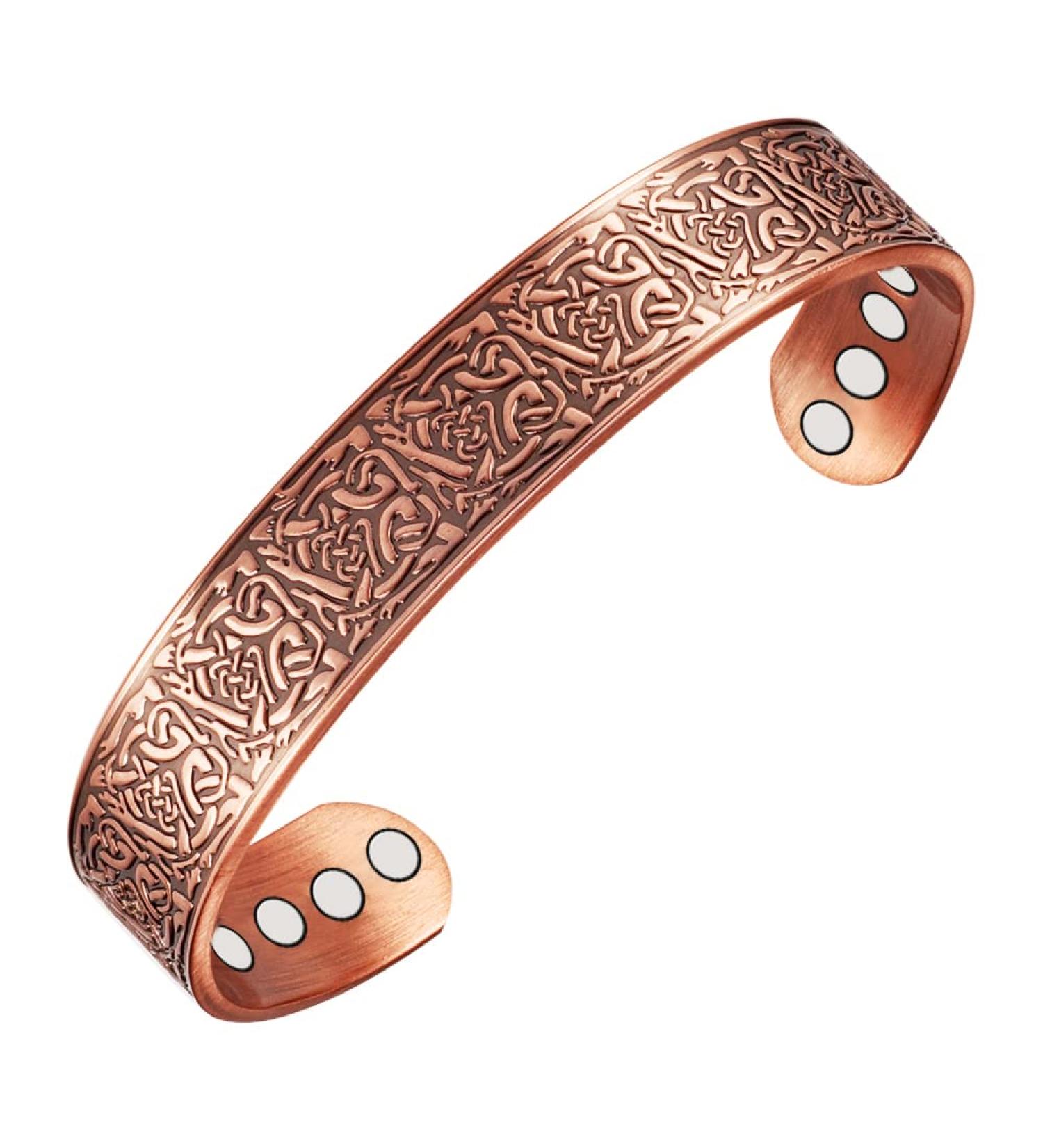 Buy Generic Magix 17.8 cm Magnetic Copper Bracelets for Men - 8 Magnets - Perfect Gift for Fathers & Husbands - Shop Internationally - Buy Online on SooperMarket.com