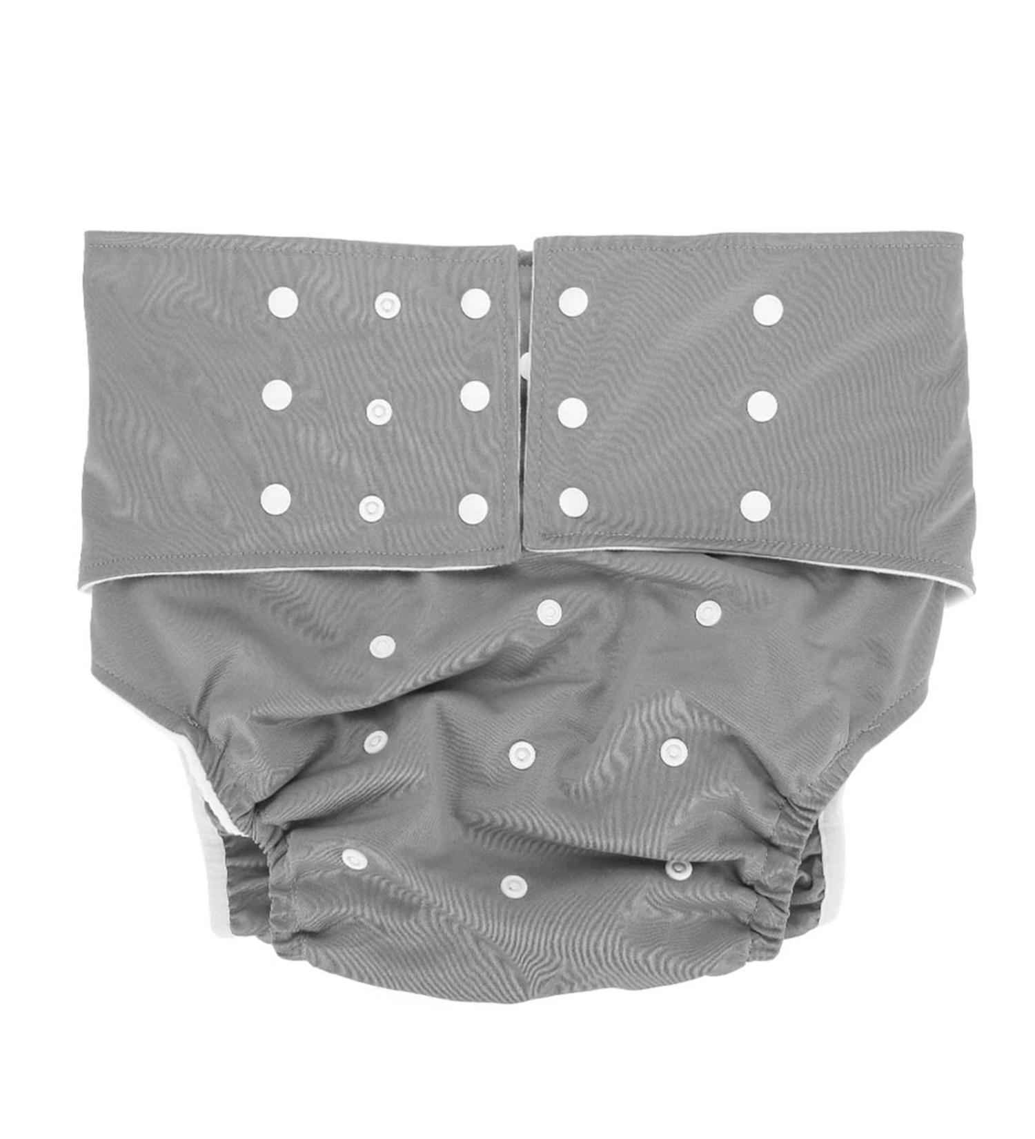 Buy Washable Adult Diapers | Adjustable Incontinence Care Cloth Diapers | Easy Dry Gray Pocket Diaper Cover - Buy Online on SooperMarket.com