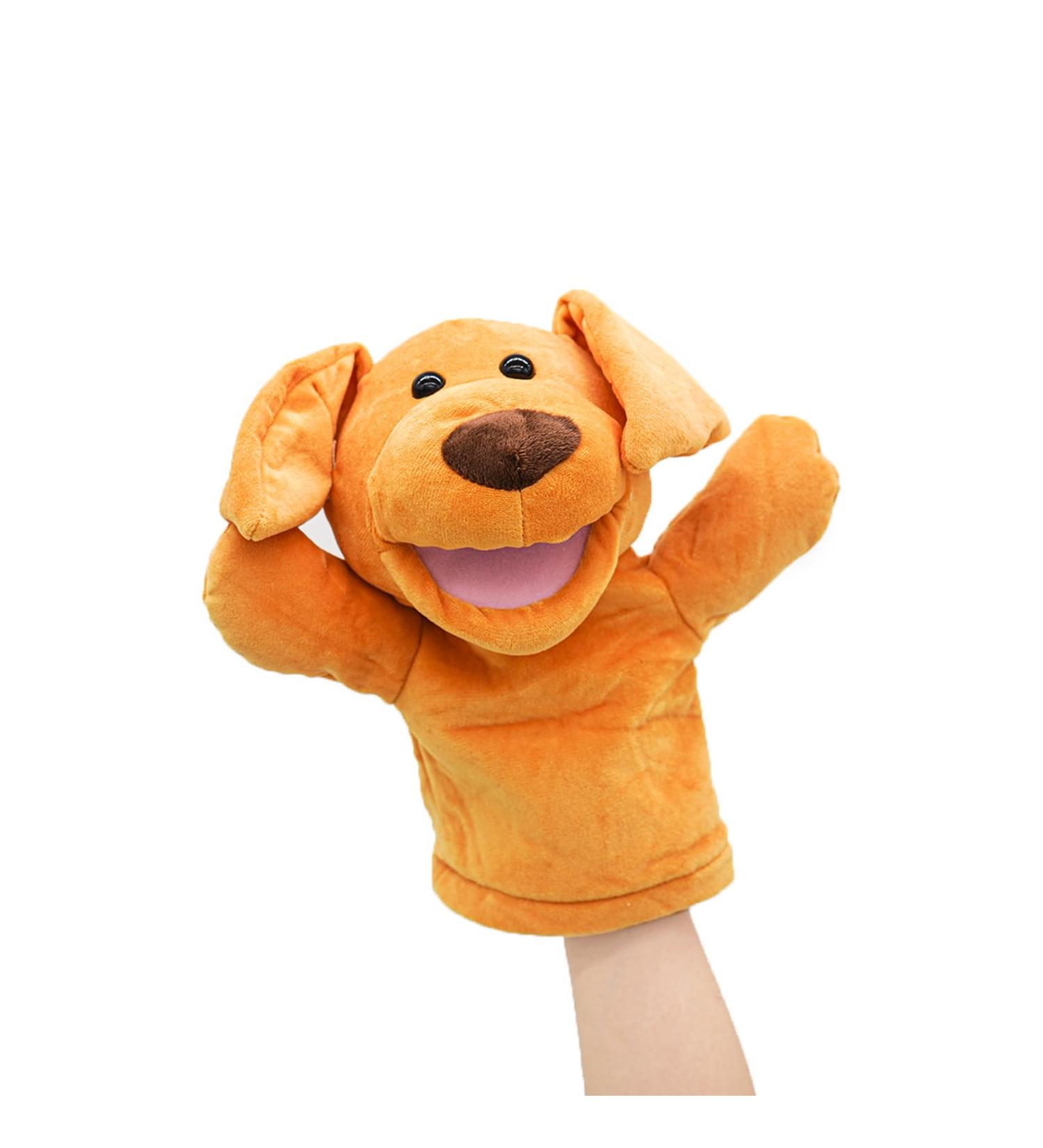 Lilizzhoumax Simulation Puppy Hand Puppet - Interactive Plush Dog Toy for Kids | Role-Playing & Early Education Fun - Buy Online on SooperMarket.com