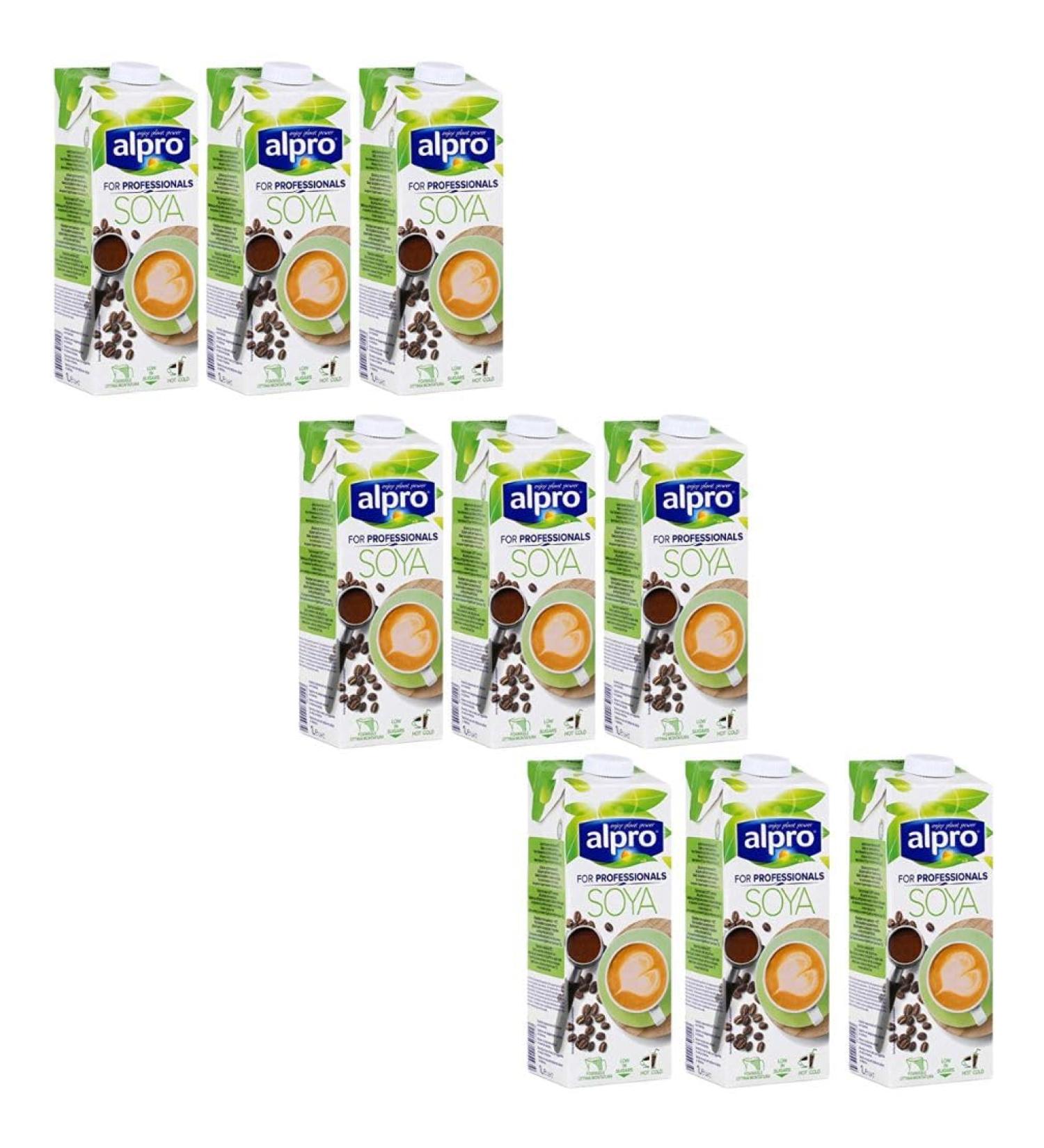 9 x 1 Litre Long Life Vegan Healthy Vitamin Soya Plant Milk Drink Non Dairy
