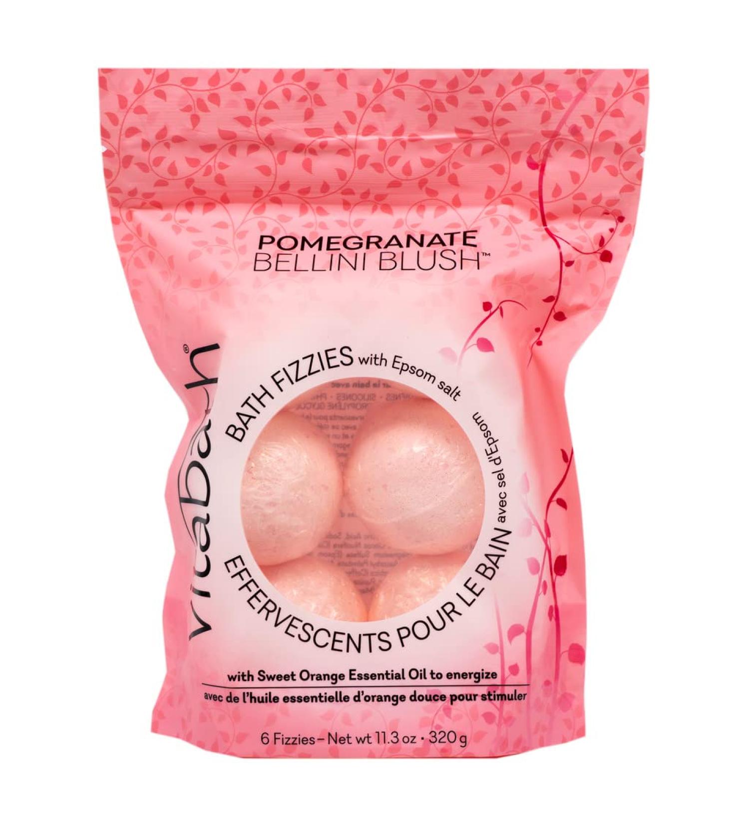 Vitabath Bath Fizzies with Epsom Salt - Pomegranate Bellini Blush - 6 Count - Buy Online on SooperMarket.com