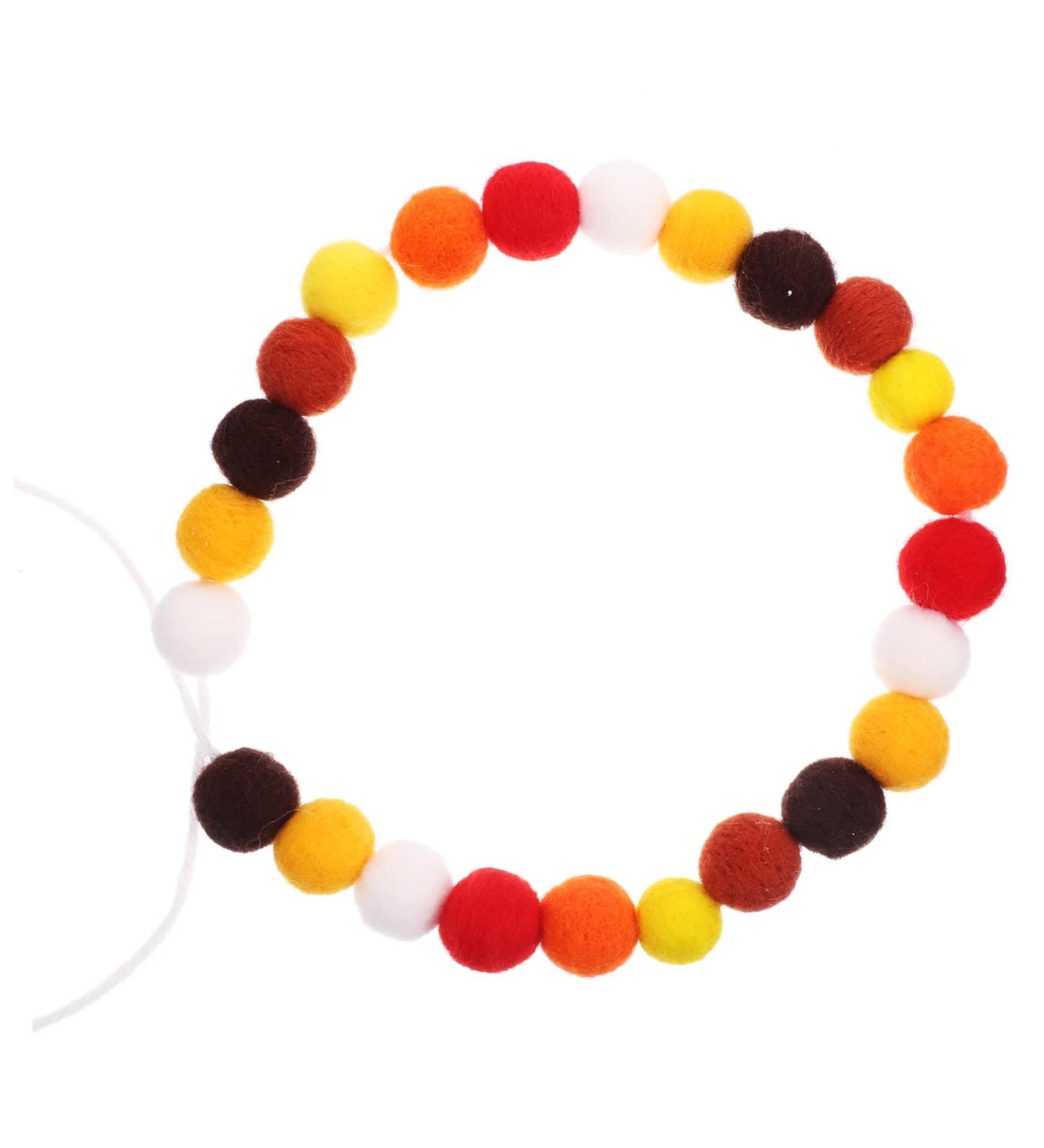Cabilock String Wool Felt String Festival Hanging Decoration Colorful Pom Pom Garland Hairball Colorful Ball Assorted Color 1 220.00X2.00X2.00CM - Buy Online on SooperMarket.com