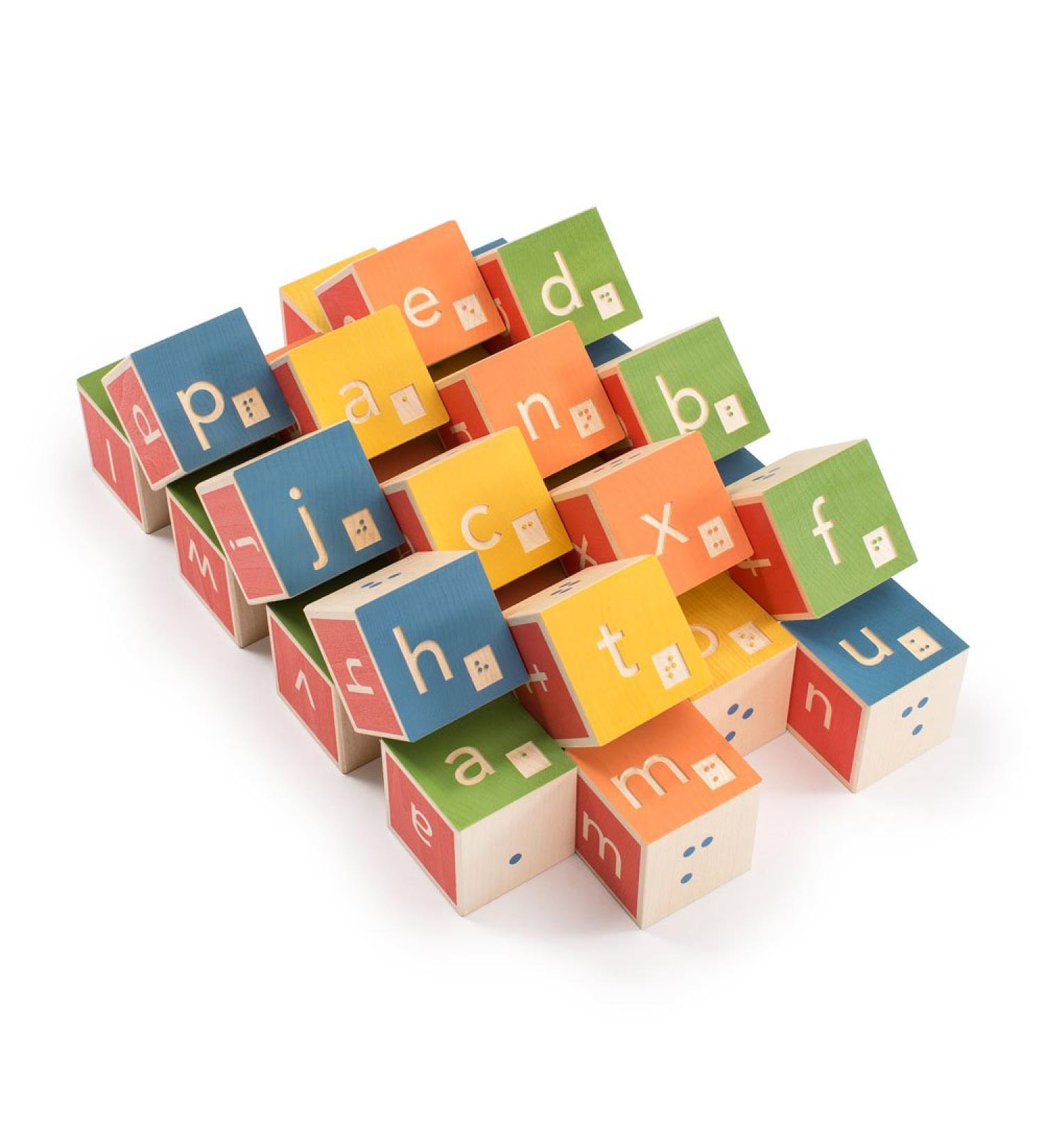 Uncle Goose Braille ABC Blocks - Made in USA | International Shipping Available - Buy Online on SooperMarket.com