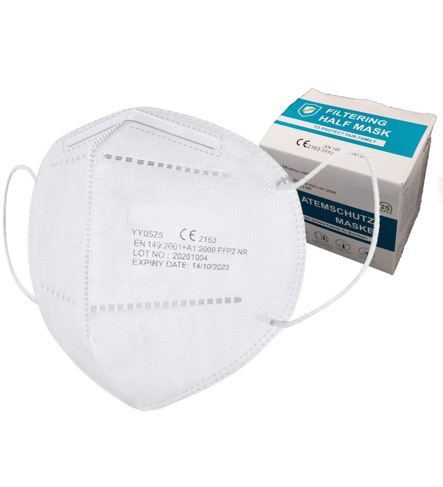Buy Ferreira Marques FFP2 Masks - 25 Pack 5-Layer CE Certified Disposable Respiratory Protection - Fast Shipping from Germany - Buy Online on SooperMarket.com