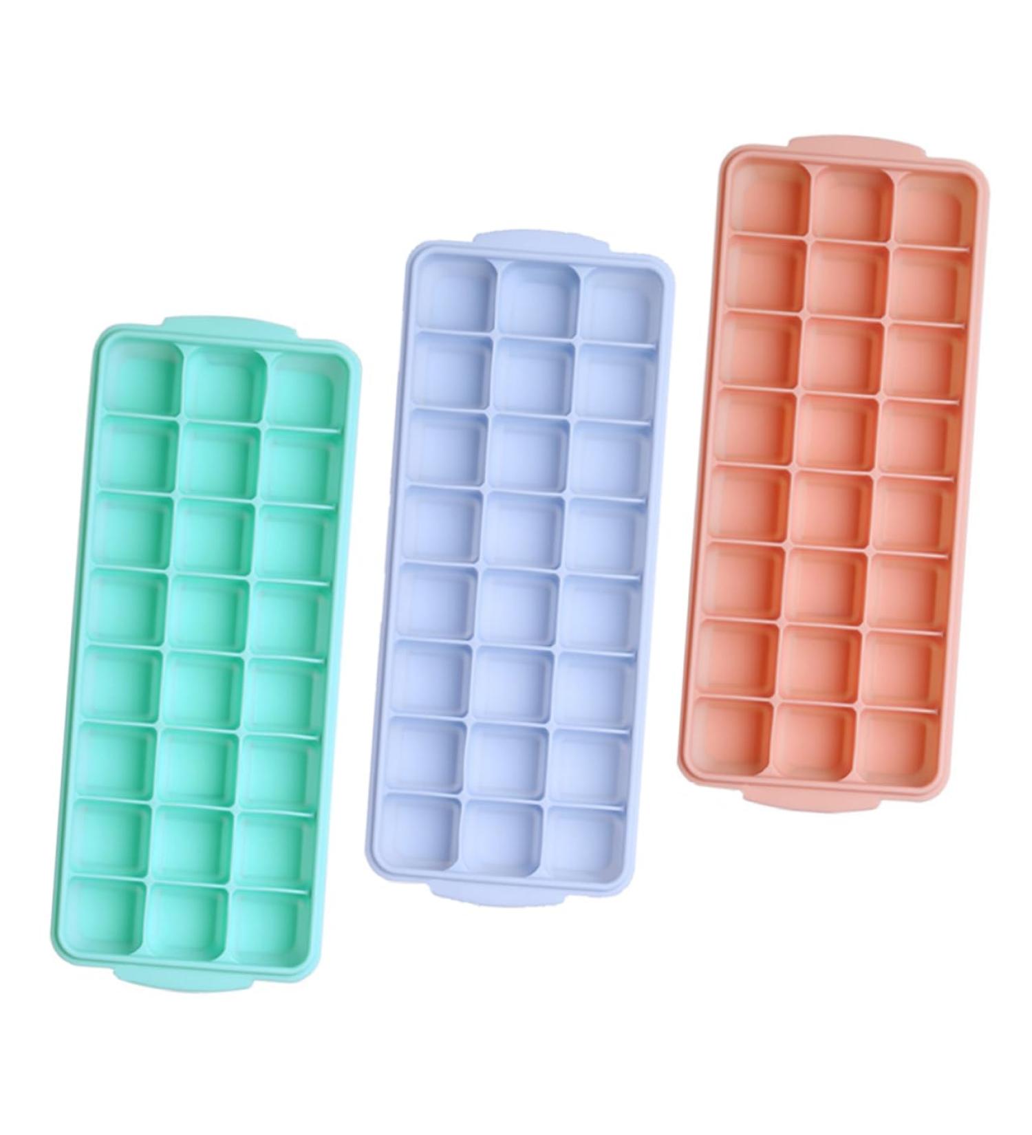 Cabilock 3pcs Silicone Ice Tray Mold Silicone Ice Trays Silicone Ice Maker Ice Cubes Ice Mold 25X10X2.5CM Assorted Color - Buy Online on SooperMarket.com