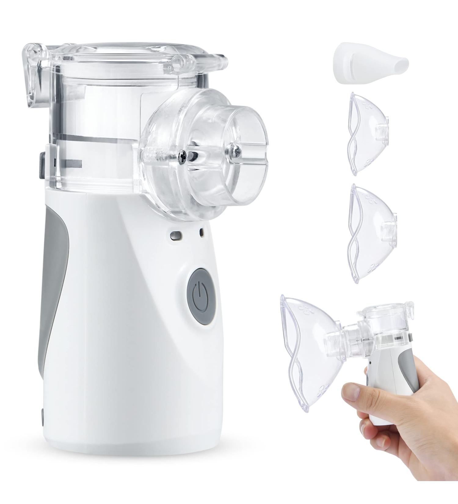 Portable Nebulizer Machine for Kids and Adults - Effective Breathing Treatment - Personal Ultrasonic Mesh Nebulizer - Grey - Buy Online on SooperMarket.com