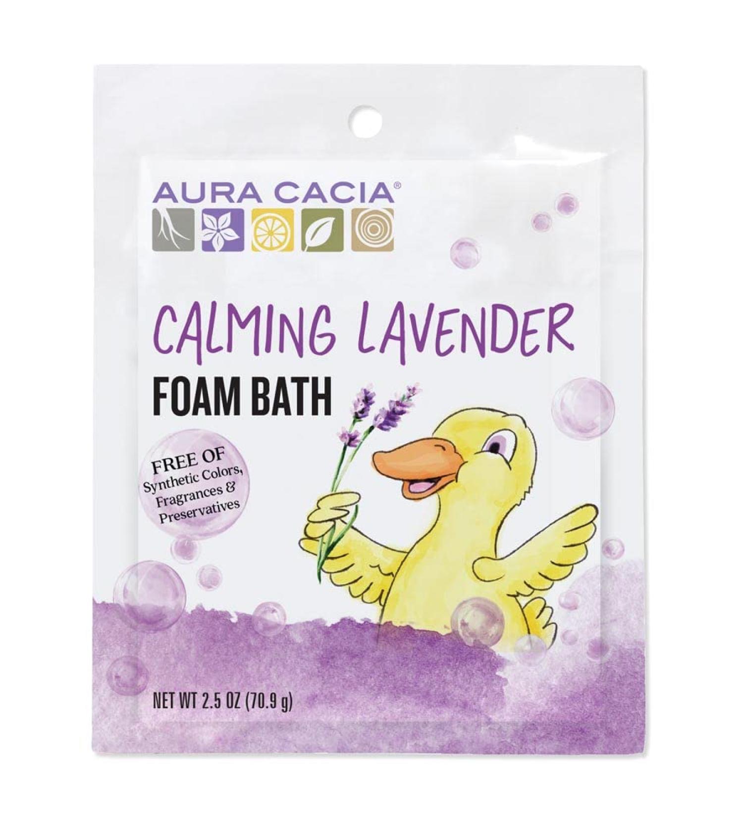 Aura Cacia Aromatherapy Foam Bath Calming with Lavender 2.5 ounce packet (Pack of 6)