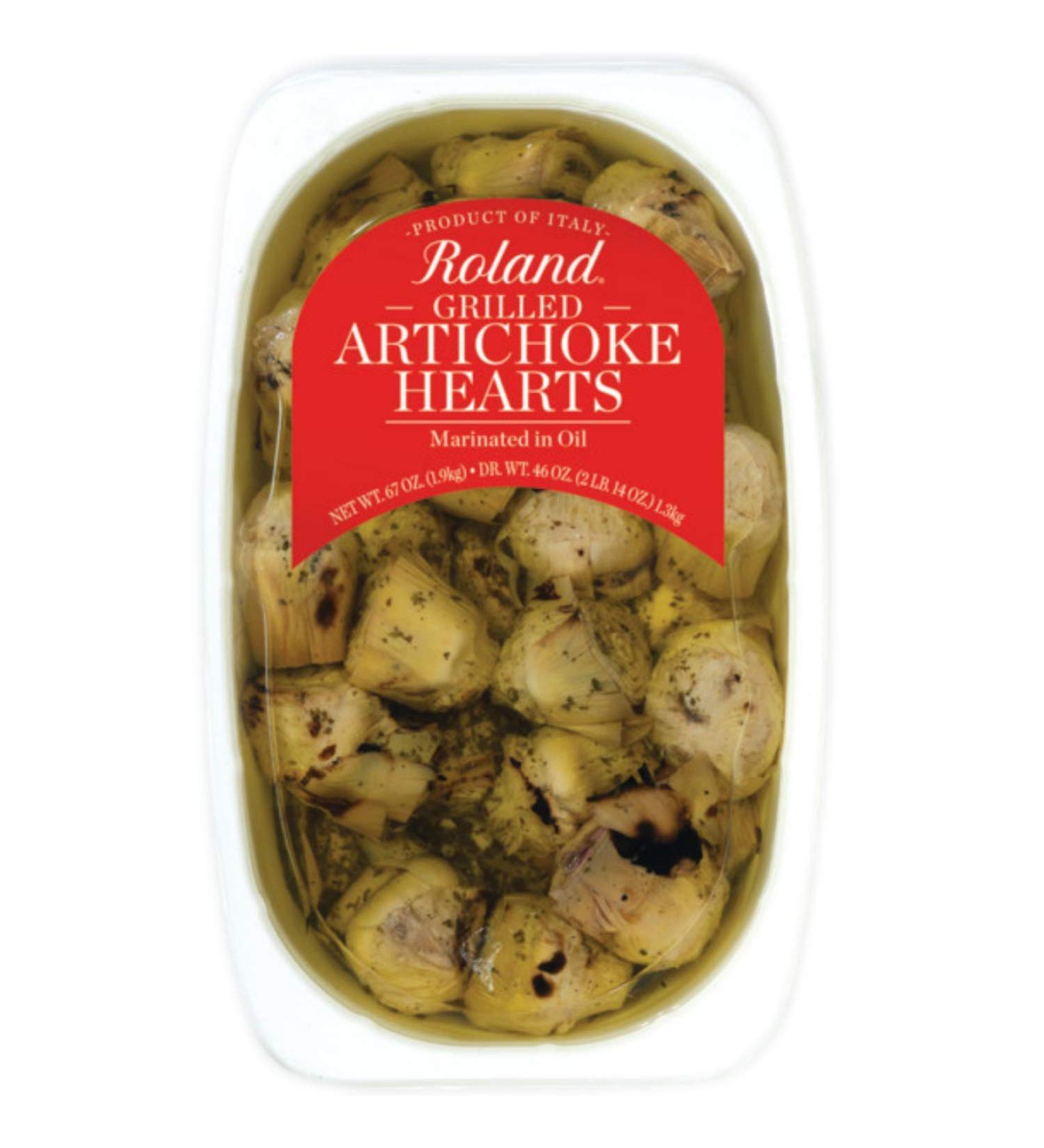 Roland Foods Grilled Artichoke Hearts - Specialty Imported 67oz Marinated in Vinegar & Oil - Buy Online on SooperMarket.com