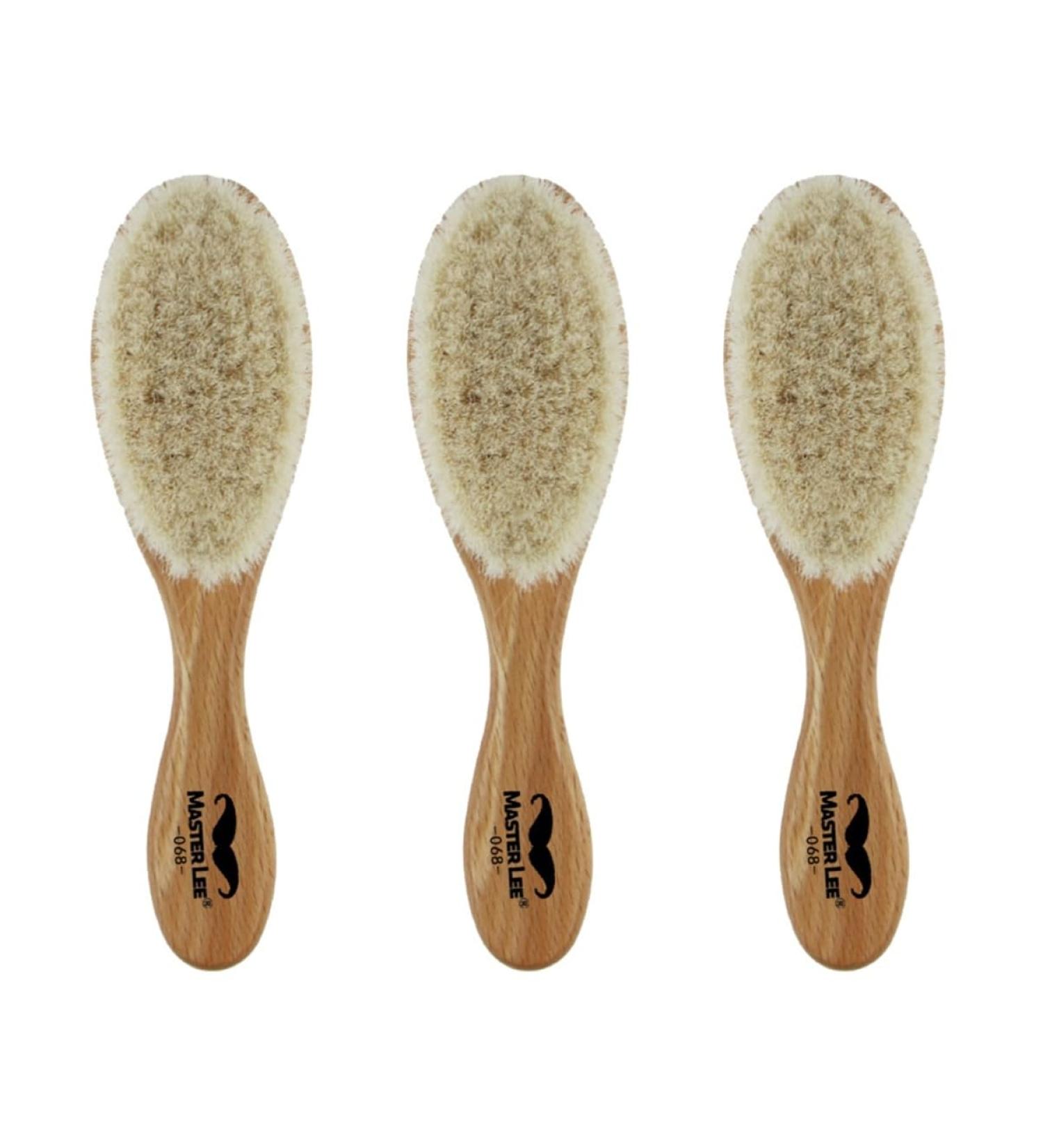 Beavorty 3-Pack Mustache & Beard Brush Set - Wool Hairbrushes for Men & Baby - Premium Wooden Grooming Kit - Buy Online on SooperMarket.com