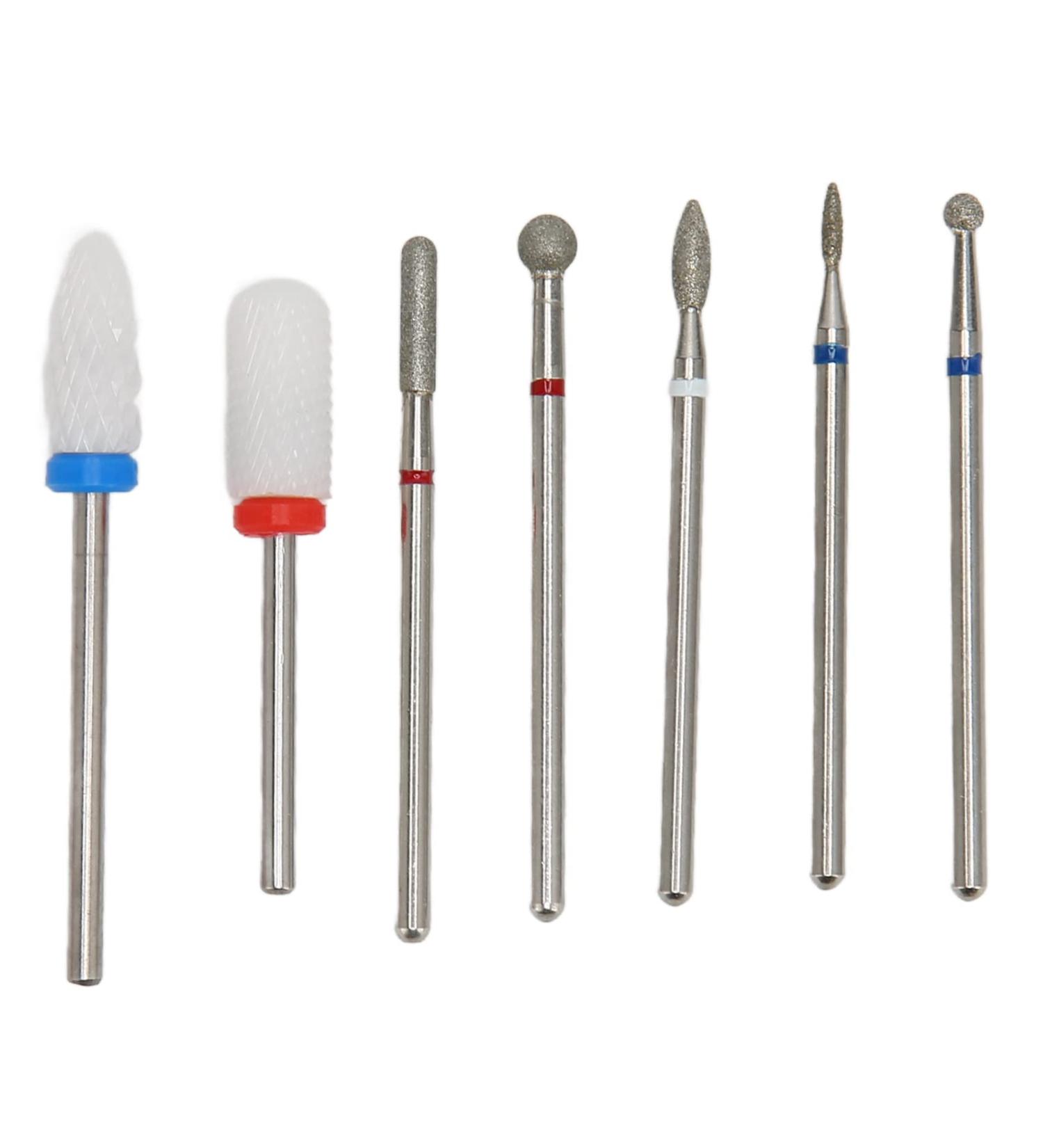 Acrylic Gel Nail Bit Kit Cuticle Remover Ceramic Nail Drill Bits Set Manicure Pedicure for Salon - Buy Online on SooperMarket.com