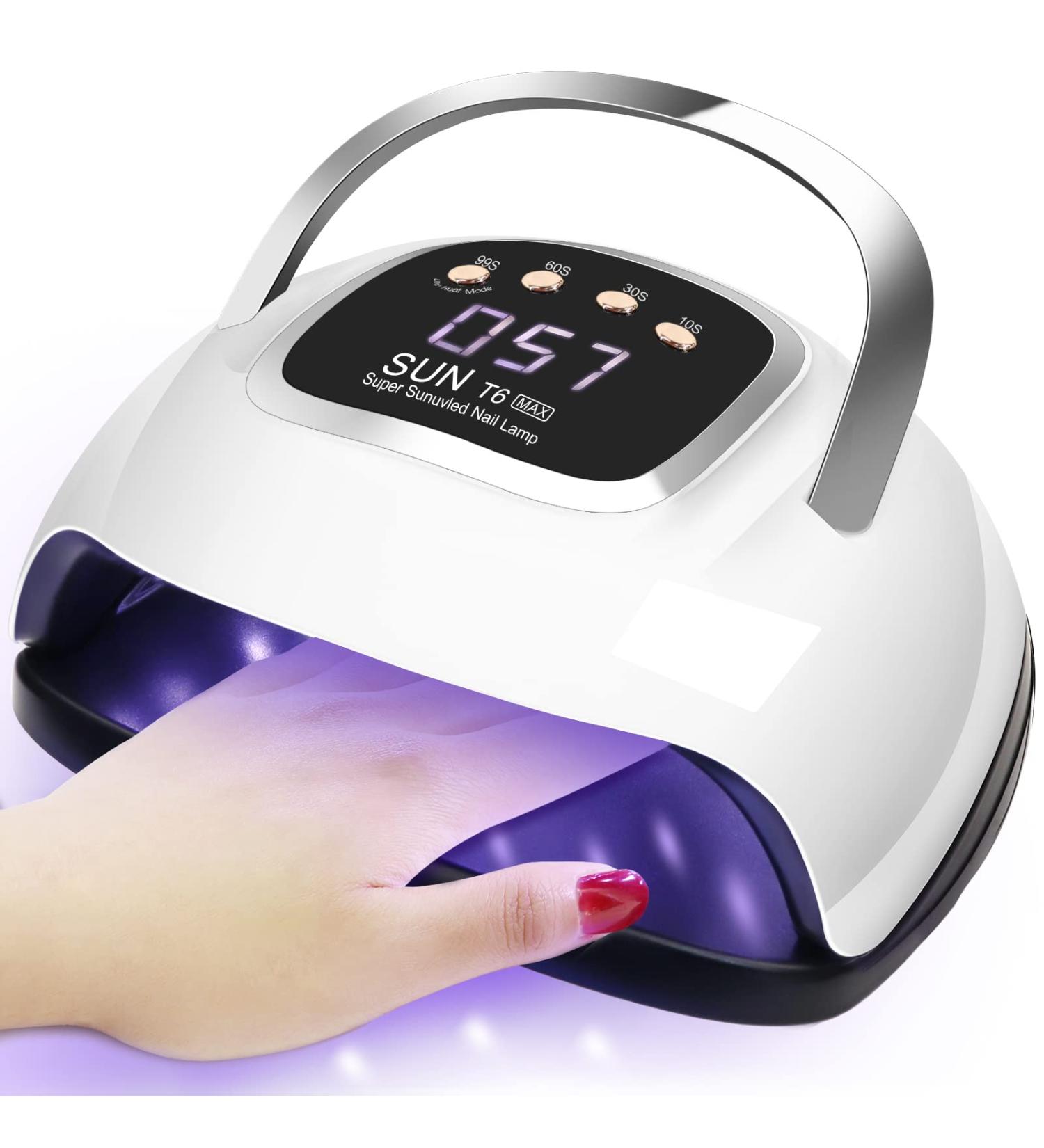 LKE UV Nail Lamp 220W | 4 Timers | Gel Nail Dryer for Gel Polish Kit | Professional Nail Art Tools | Automatic Sensor | Black - Buy Online on SooperMarket.com