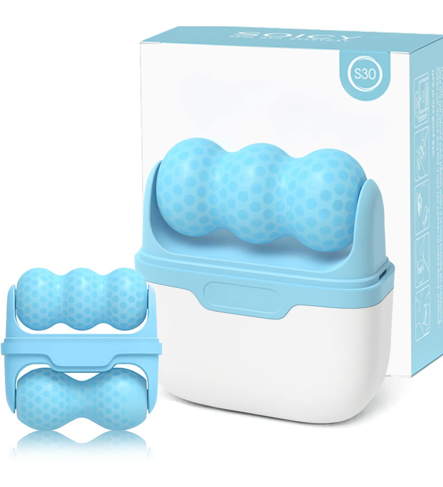 Yiclick Facial Ice Roller for Face and Eye Puffiness Relief - Upgraded Ergonomic Design, Migraine Relief, Beauty Skincare Gift - Blue - Buy Online on SooperMarket.com