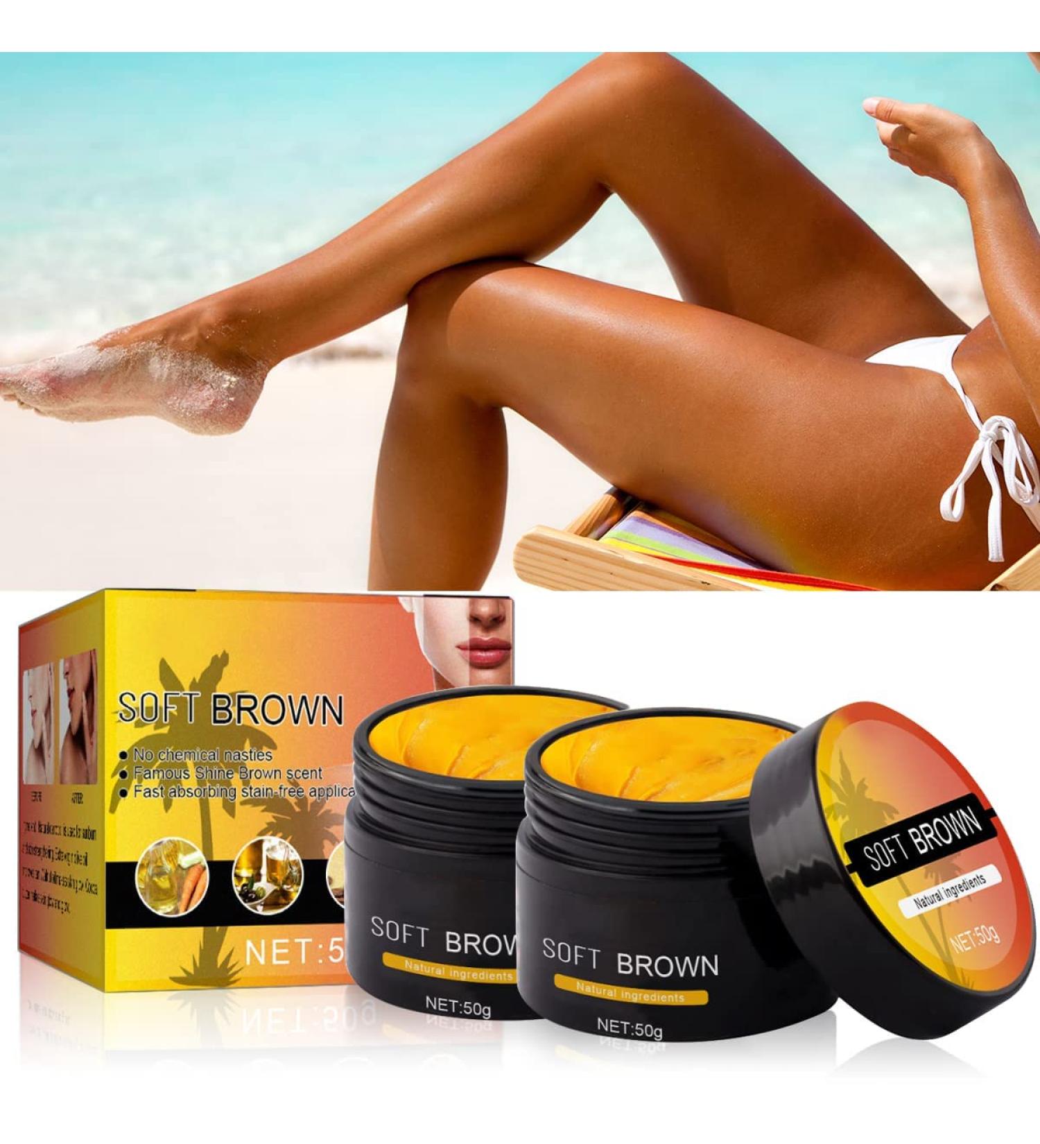2PCS Intensive Tanning Gel & Accelerator Cream for Dark, Natural Tan - Outdoor Sun Formula - Buy Online on SooperMarket.com