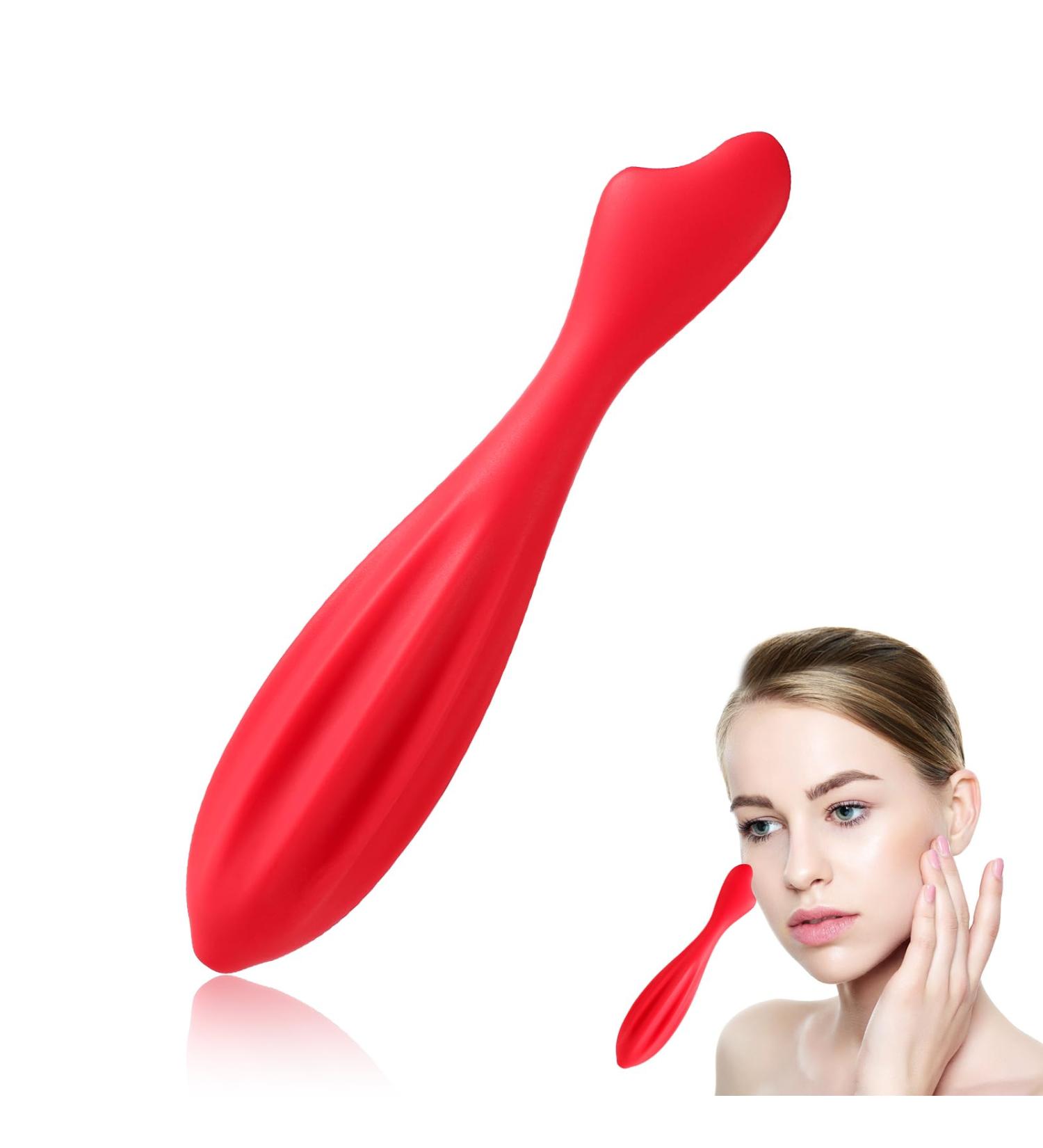 Buy Silicone Facial Roller - Rose Red Face Massage Tool for Women's Skin Care | International Shipping Available - Buy Online on SooperMarket.com