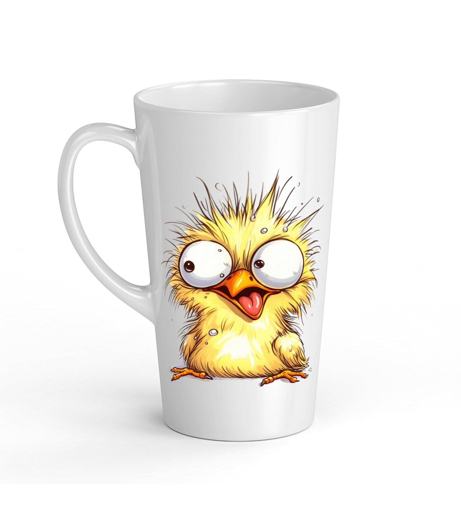 White Ceramic Kids Chicken Mug - Large 483 ml Perfect for Hot Chocolate or Milk Fun and Easy to Use