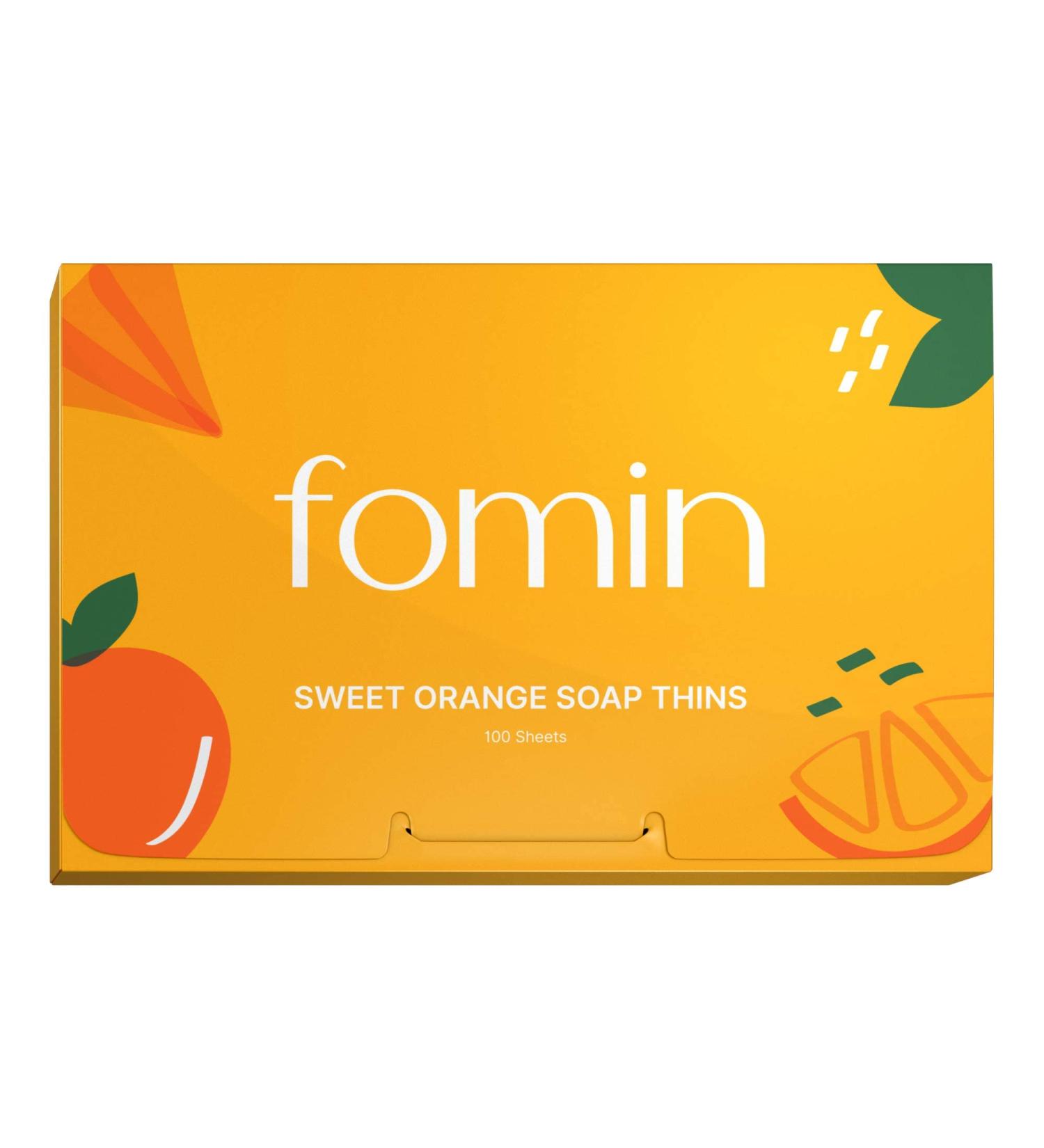 FOMIN Antibacterial Paper Soap Sheets - Portable Travel Soap in Orange (Pack of 1) for Camping & Hand Washing - Buy Online on SooperMarket.com