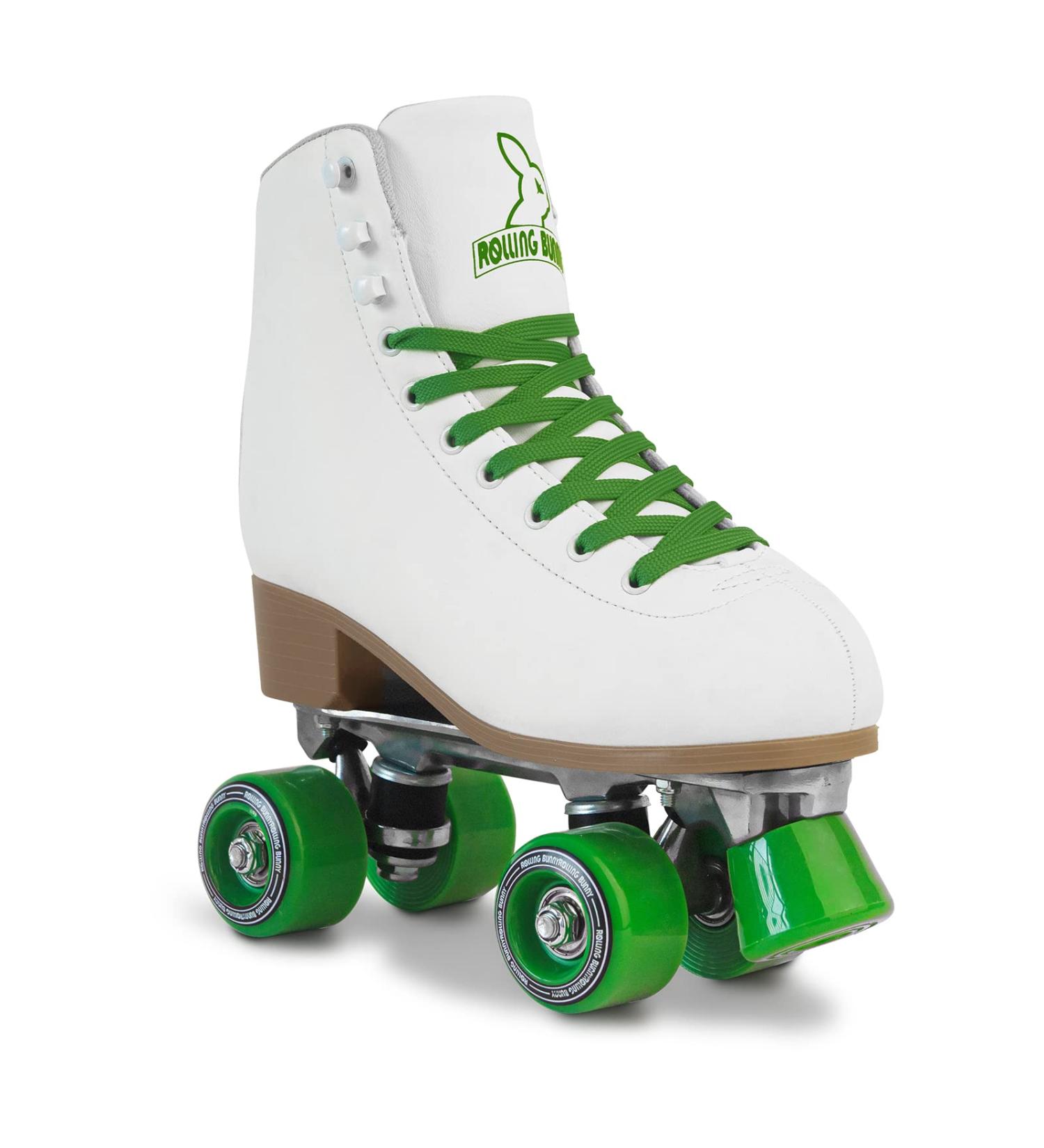 RollingBunny High-Top PU Leather Roller Skates - Women/Girls, White, US 6.5 (W6.5-W7) - Buy Online on SooperMarket.com