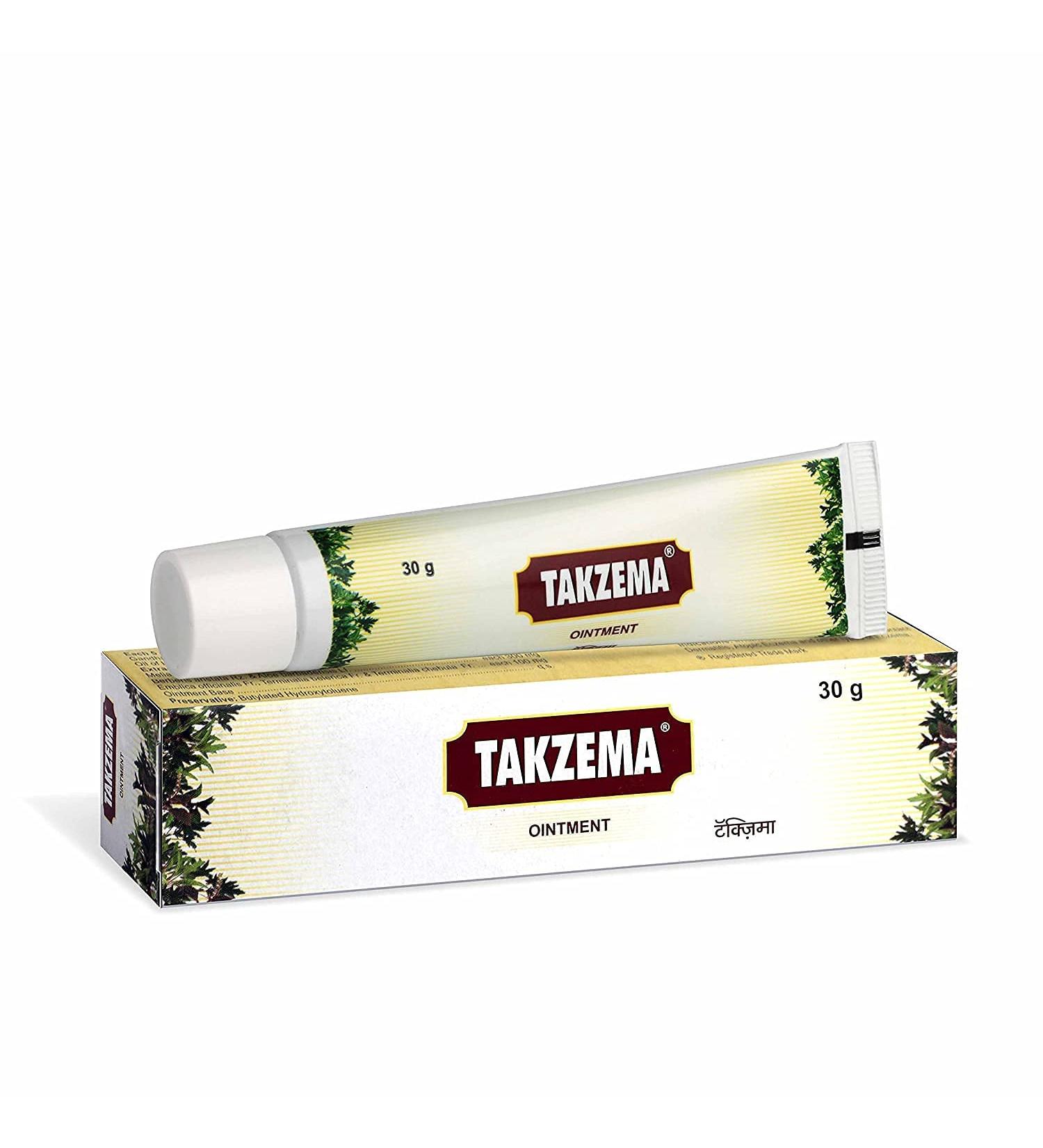 Zanto Charak Pharma Takzema Ointment for Skin Itching and Skin Redness - 30 GMS (Pack of 2)