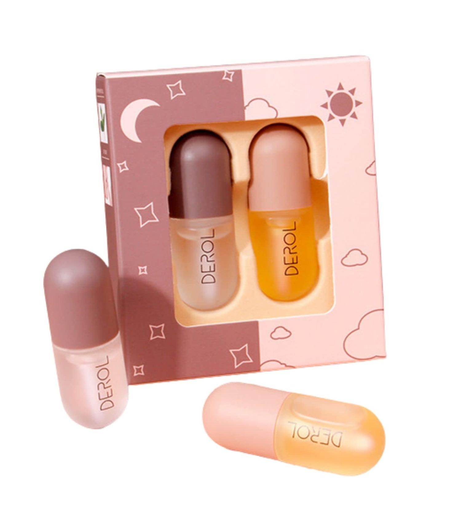 2Pcs Natural Lip Plumper Kit for Day and Night | Fuller, Softer, Bigger Lips - Cosmetics Plumper Set - Buy Online on SooperMarket.com