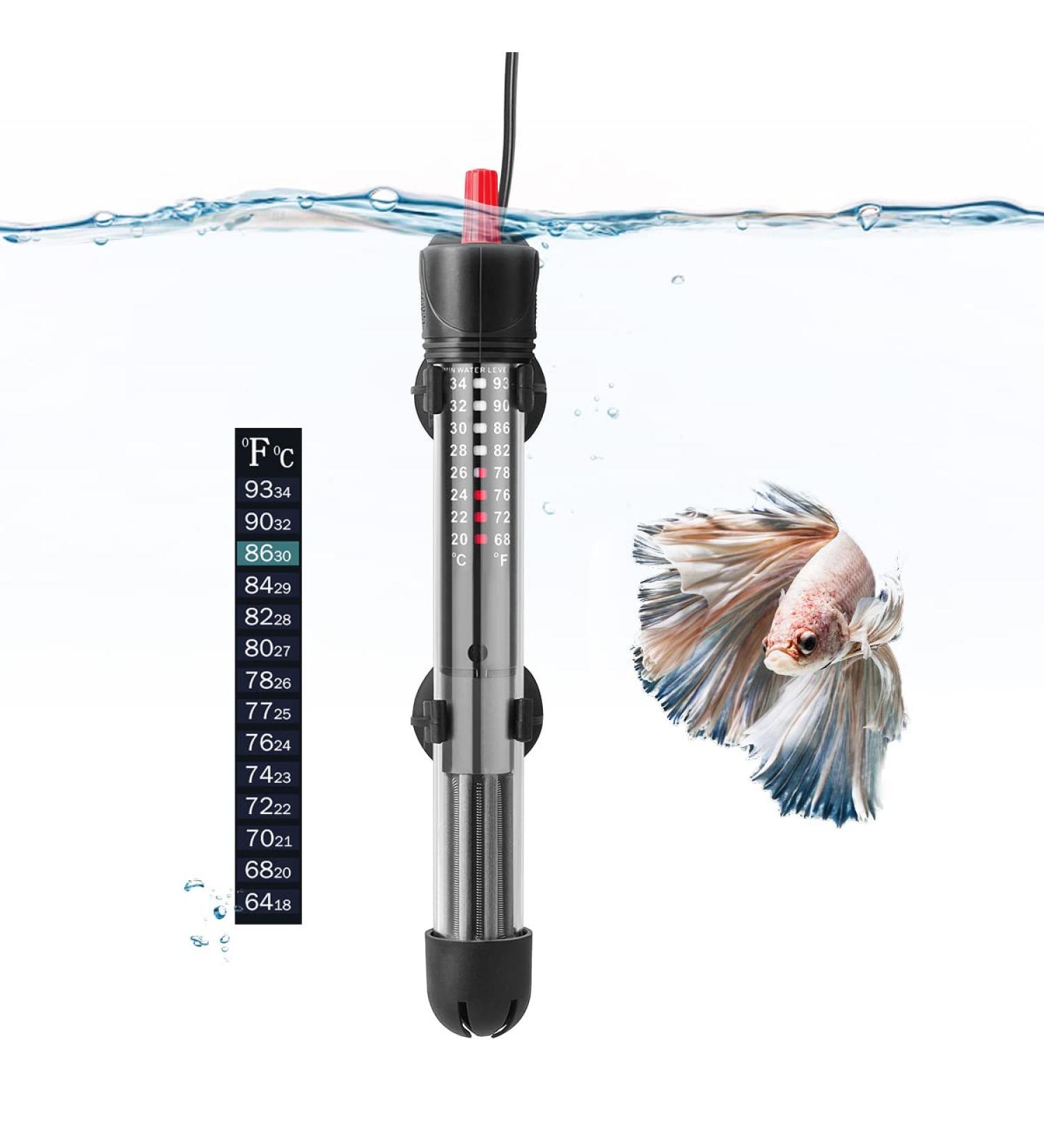 HITOP HP-608 25W Submersible Aquarium Heater with Thermometer and Extra Sucker Cup - Buy Online on SooperMarket.com