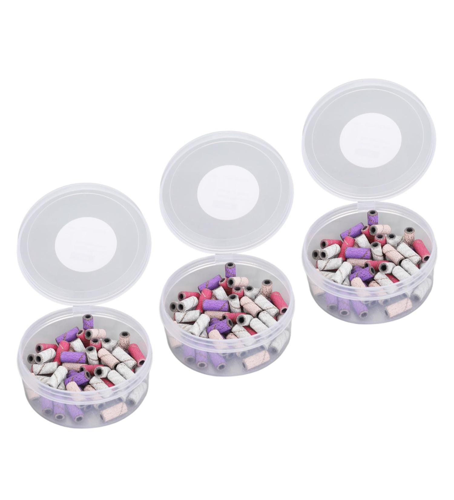 Nail Sanding Bands Dead Skin Removal Multiple Sizes Smoothing Nail Art Sanding Bands with Storage Box for Manicure (Colorful) - Buy Online on SooperMarket.com