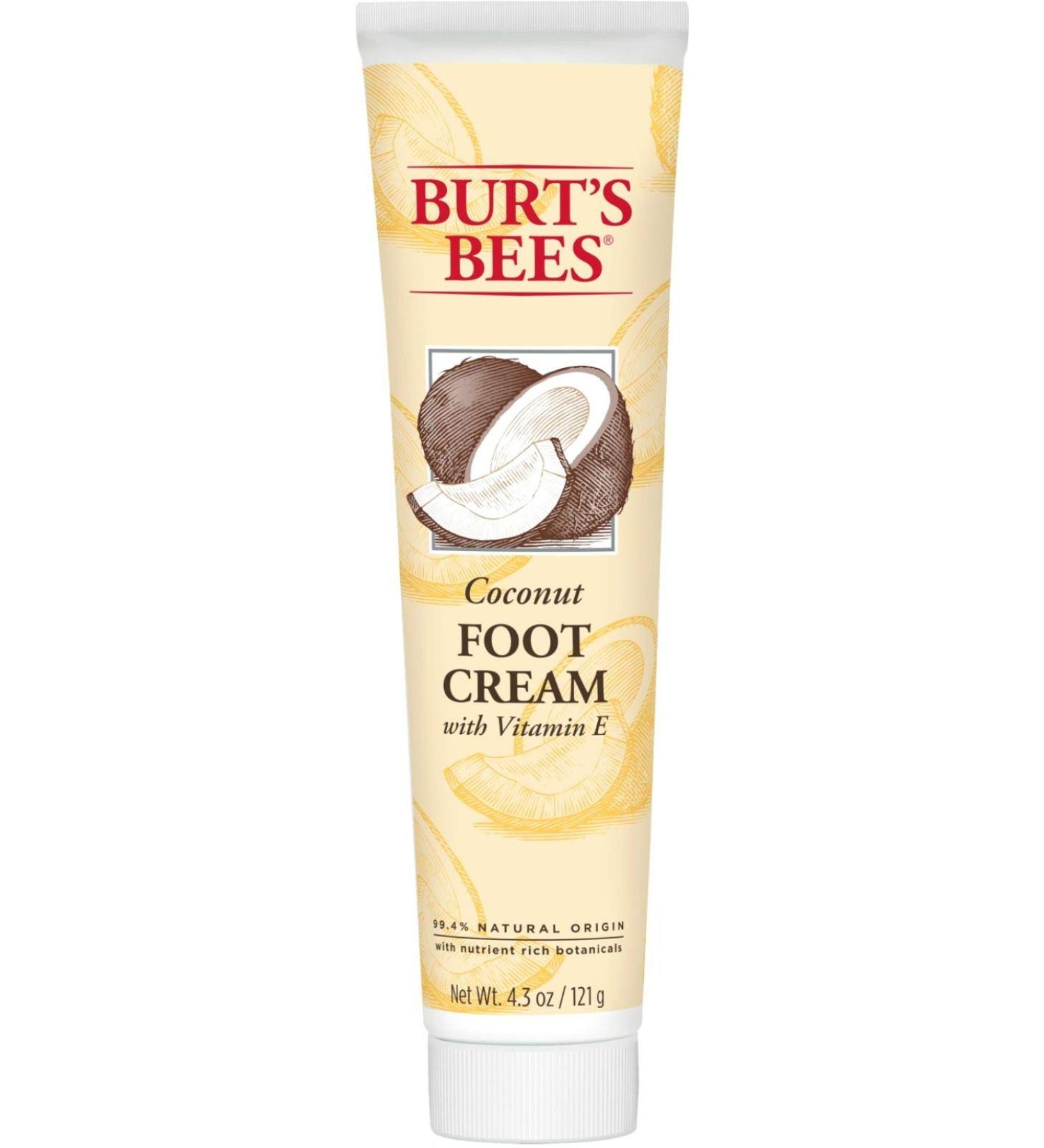 Burt's Bees Coconut Oil Foot Cream 4.3 Oz - Hydrating Foot Care - 1 Pack - Buy Online on SooperMarket.com