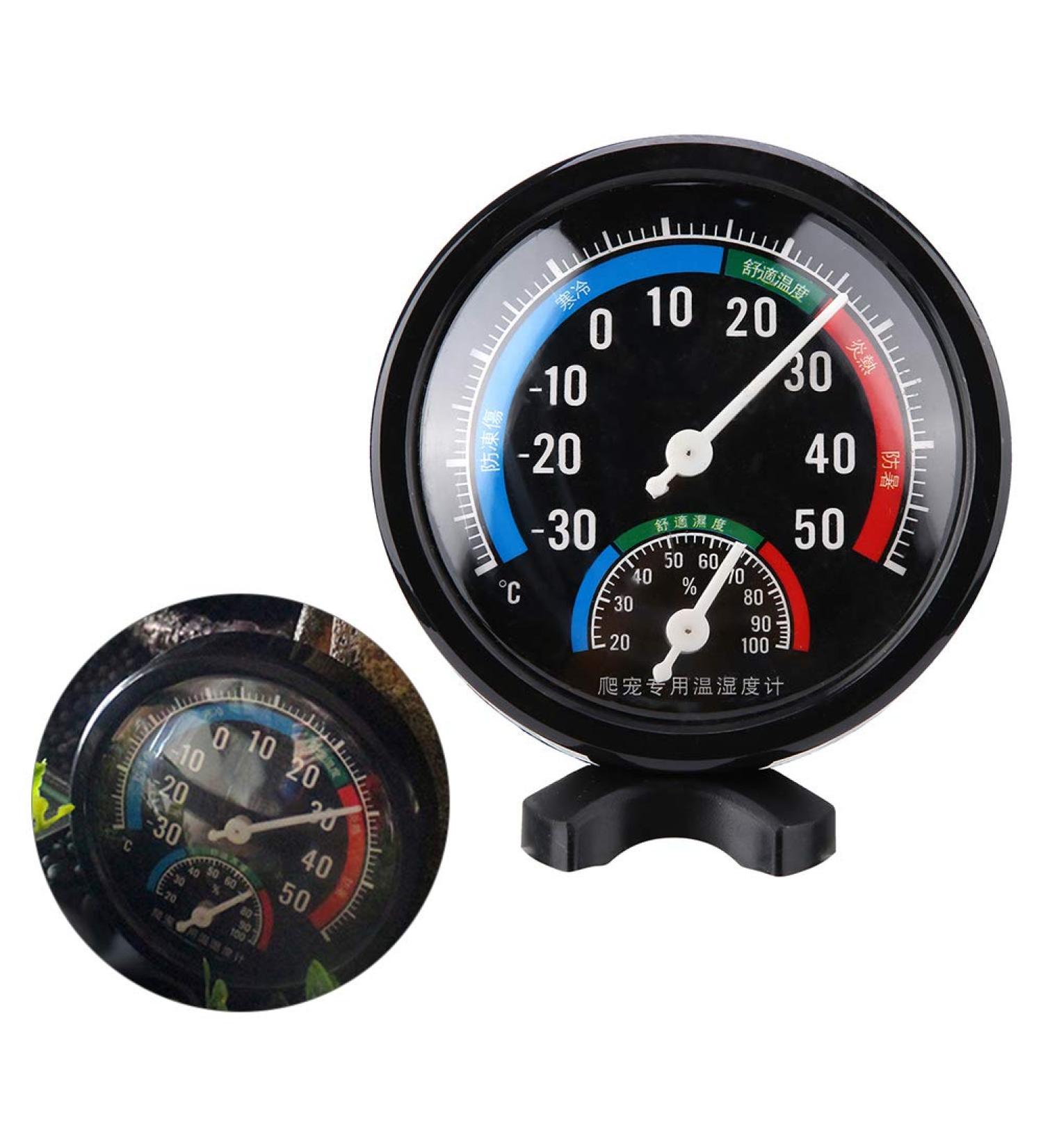 Reptile Thermometer 2 in 1 Reptile Terrarium Tank Temperature Hygrometer with Stand Base for lizard Tortoise Spider Chameleon Pet Rearing Box - Buy Online on SooperMarket.com